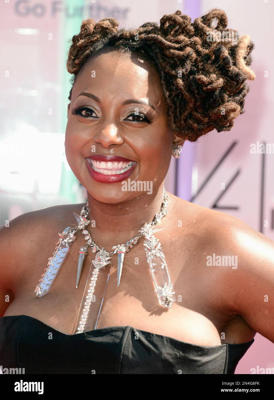 Ledisi arrives at the BET Awards at the Nokia Theatre on Sunday, June