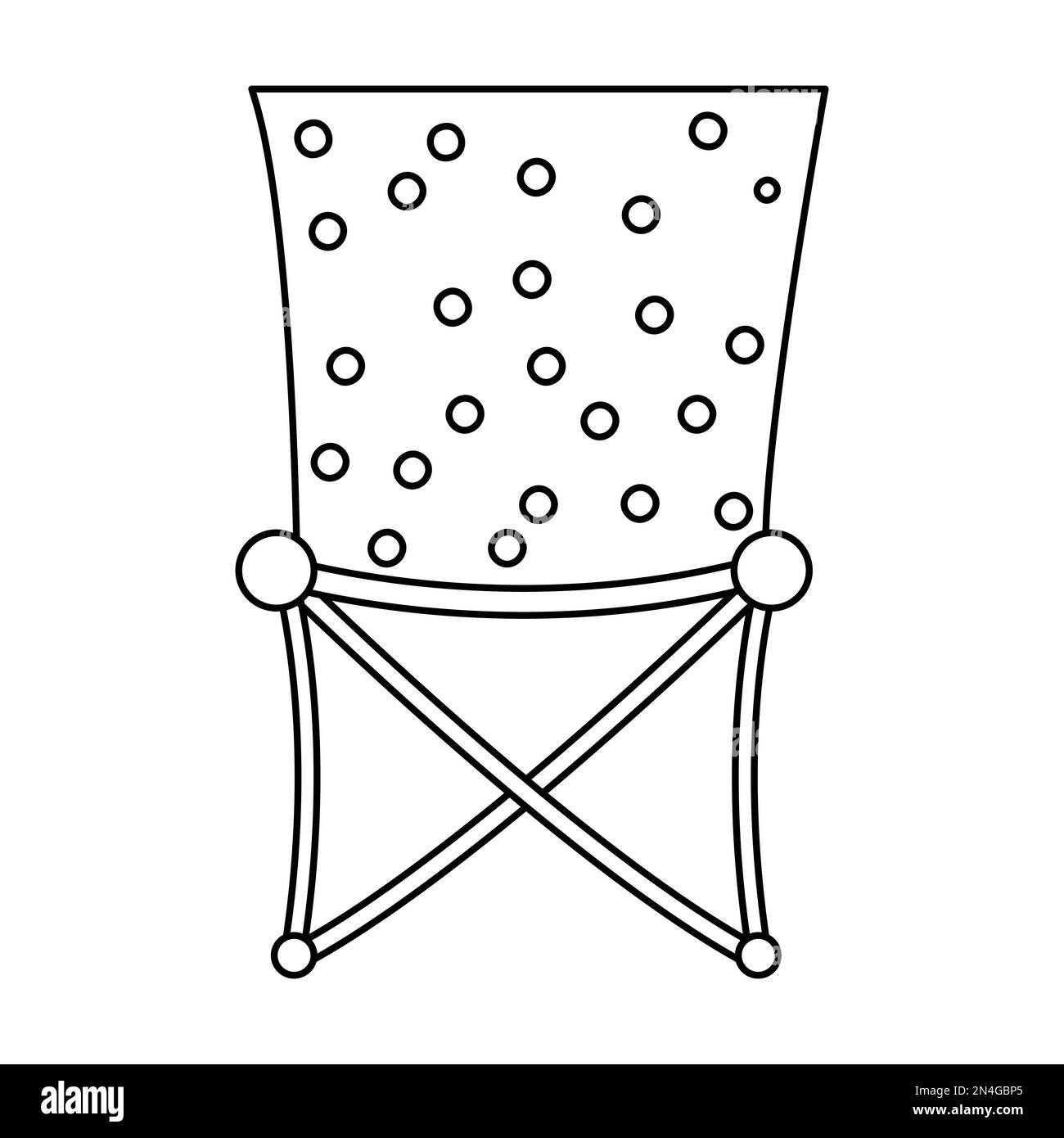 Vector black and white foldable chair icon isolated on white background ...