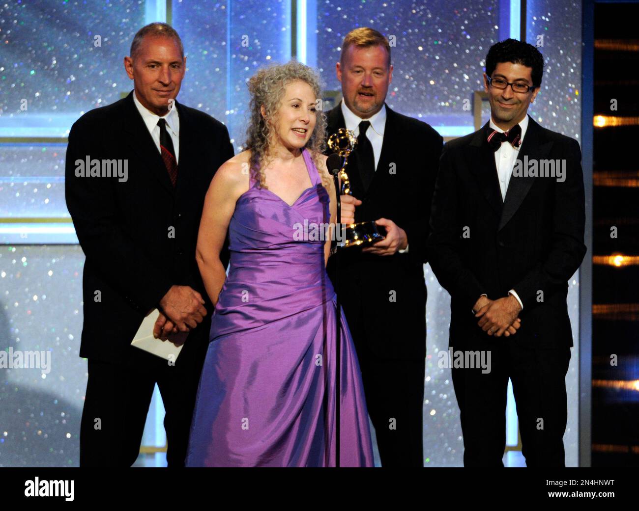 The directing team for “One Life to Live” accepts the award for