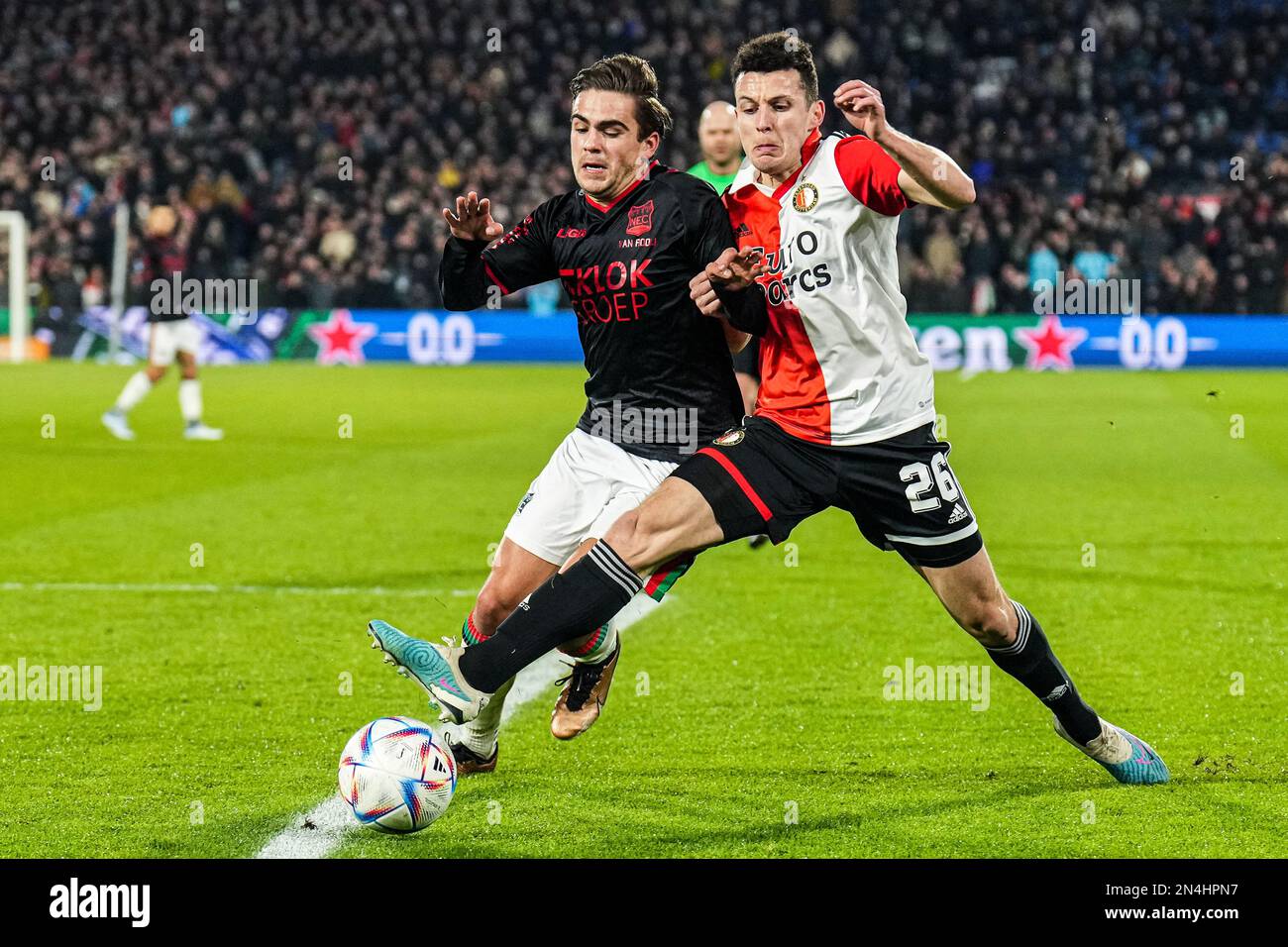 Rotterdam - Bart van Rooij of NEC Nijmegen, Oussama Idrissi of ...