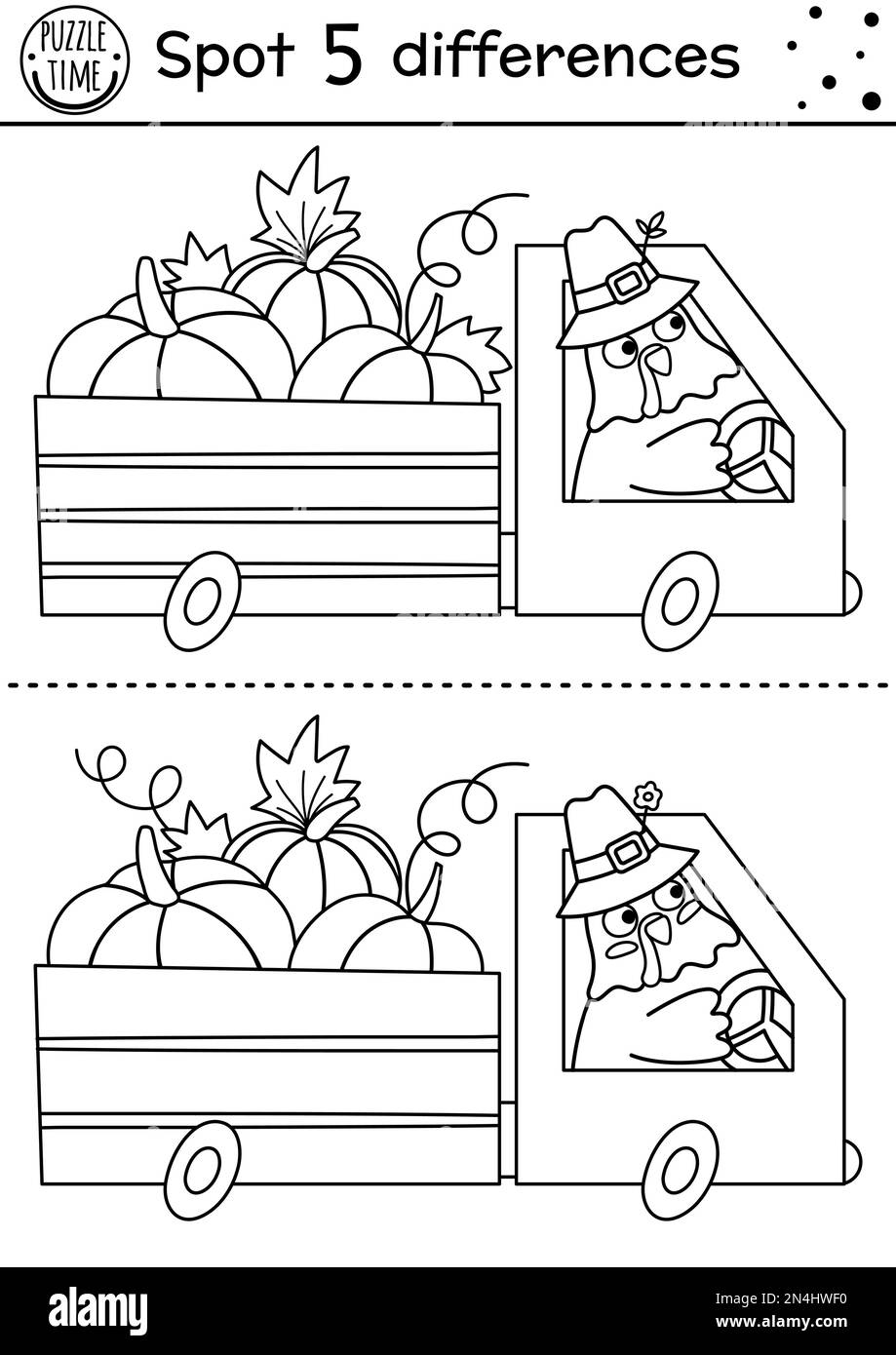find differences line game for children. thanksgiving coloring