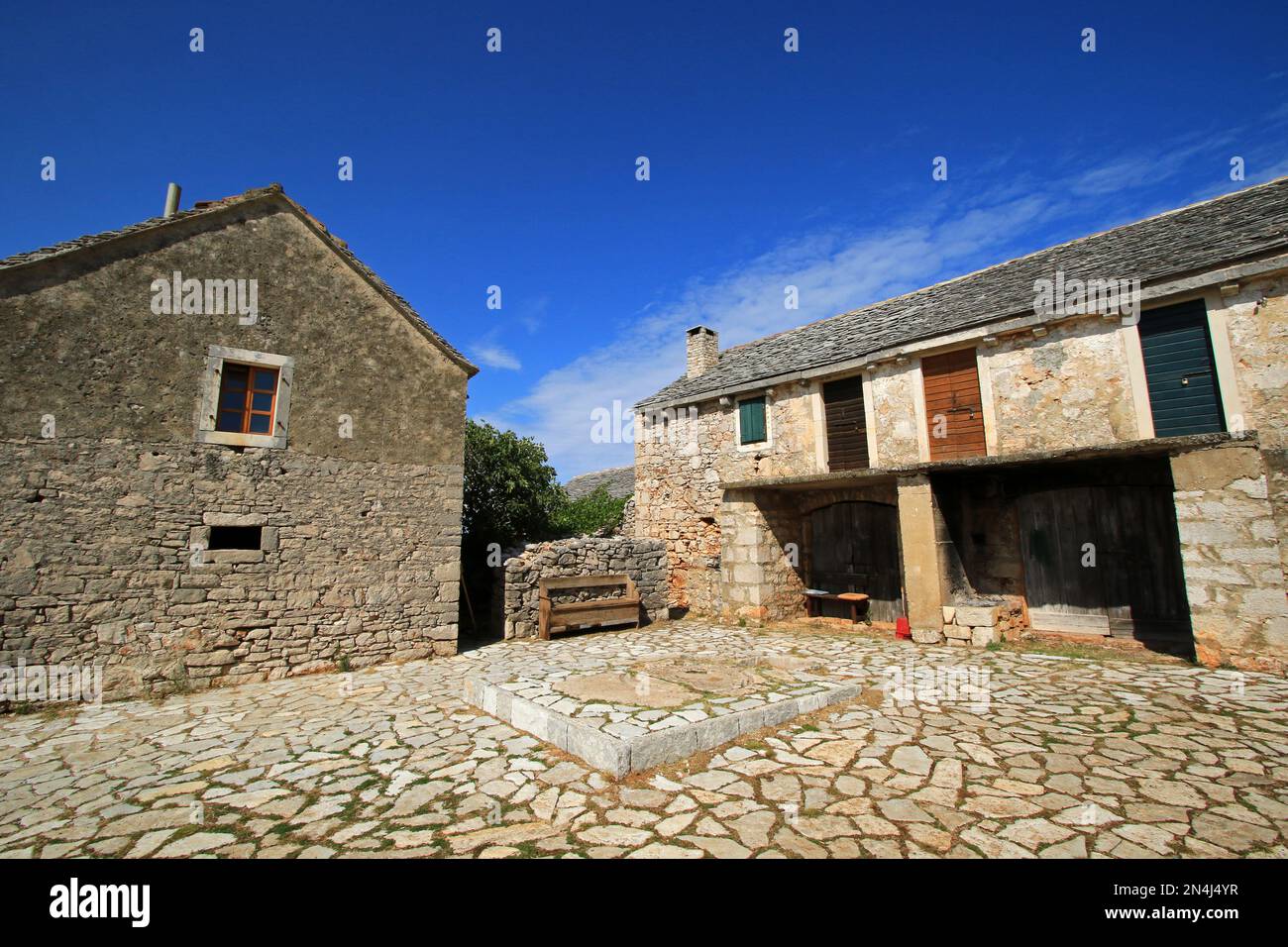Humac, ghost village, abandoned village on Hvar island, Croatia Stock ...