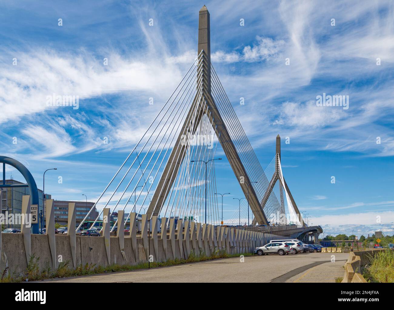 Boston Bridges Leonard P. Zakim Bunker Hill Memorial Bridge spans the