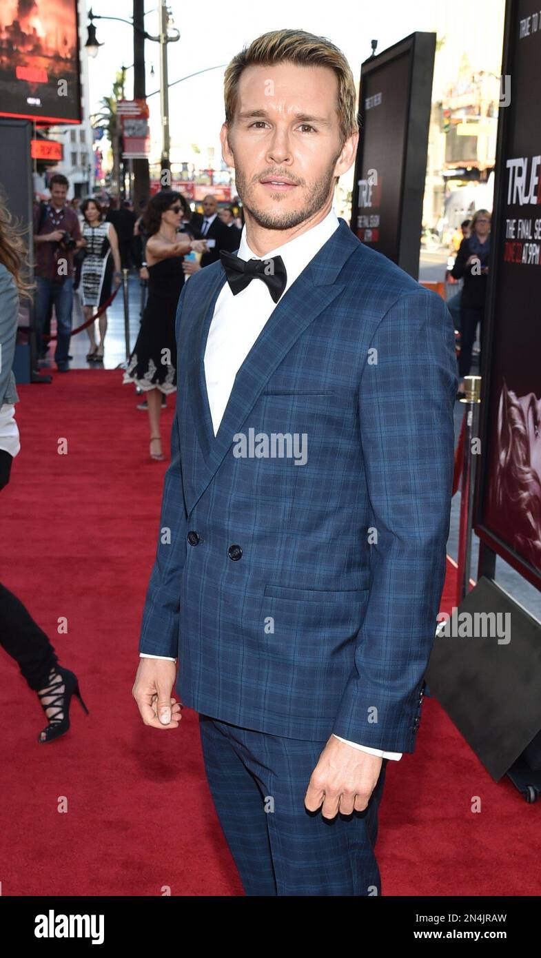 Ryan Kwanten arrives at the Los Angeles premiere of the 7th and final season of "True Blood" at the TCL Chinese Theatre on Tuesday, June 17, 2014. (Photo by John Shearer/Invision/AP) Stock Photo