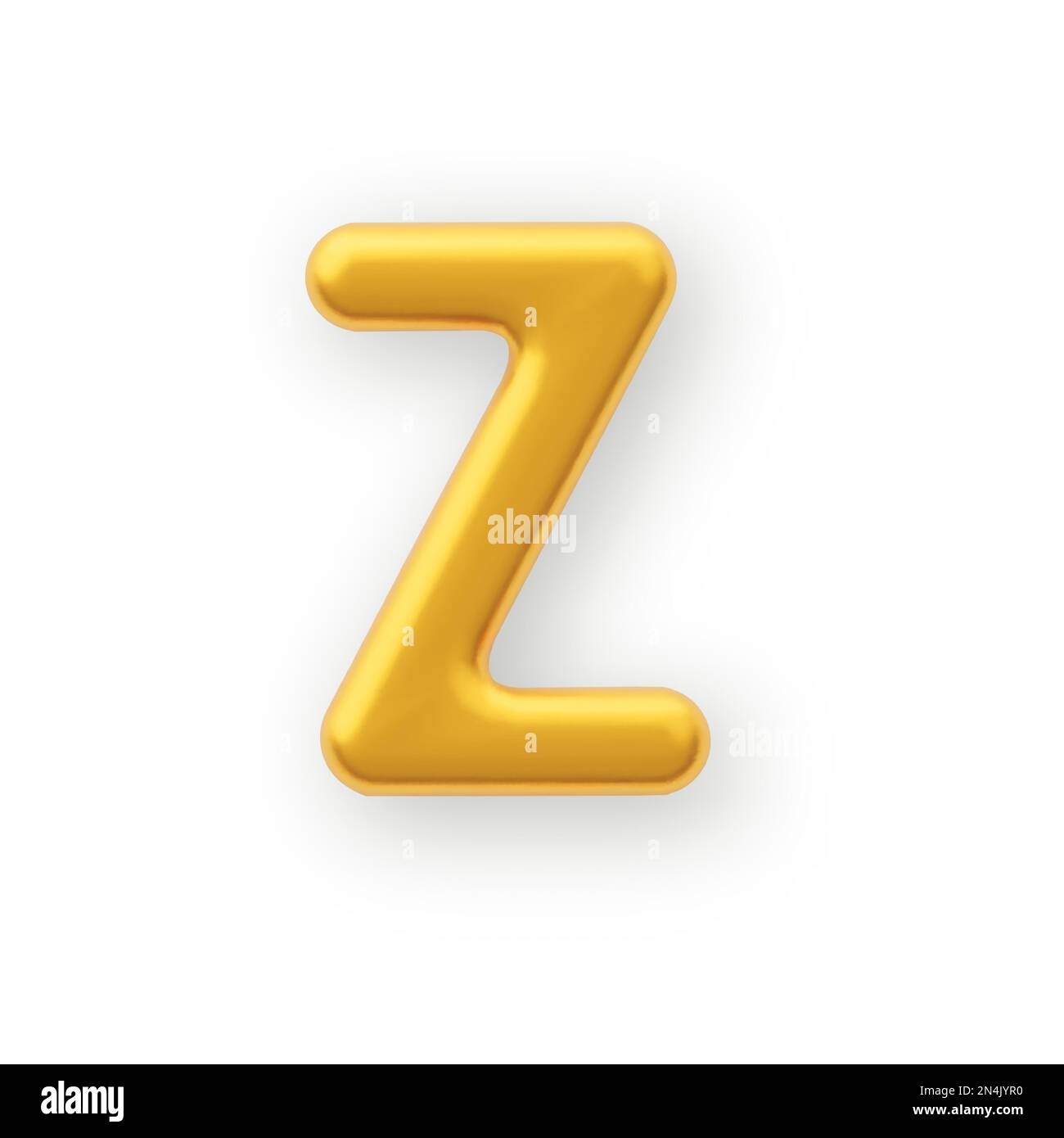 3D Gold uppercase letter Z on a white background Stock Vector Image ...