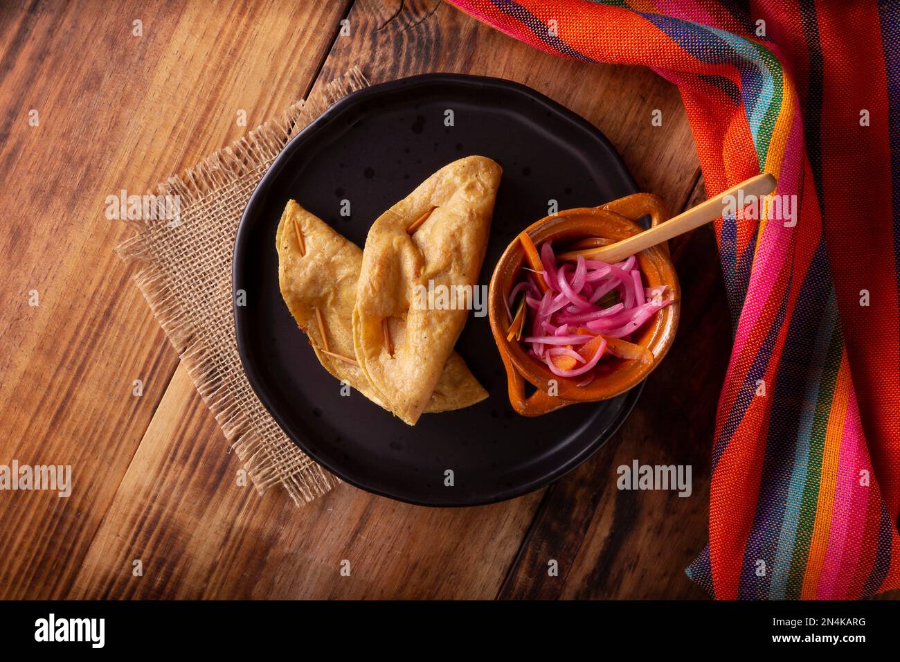 Quesadillas Doradas. Fried quesadillas made with corn tortillas, they