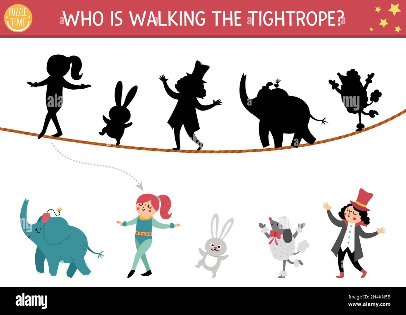 Shadow artist in circus Stock Vector Images - Alamy