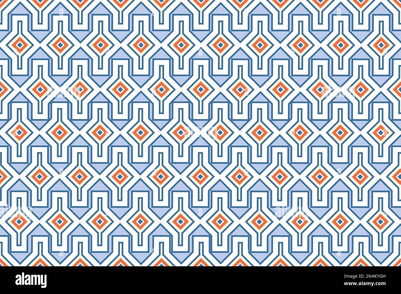 Abstract geometric shape seamless pattern. Mosaic design tile background. Geometric line ornament with stylish asian decor motif Stock Vector