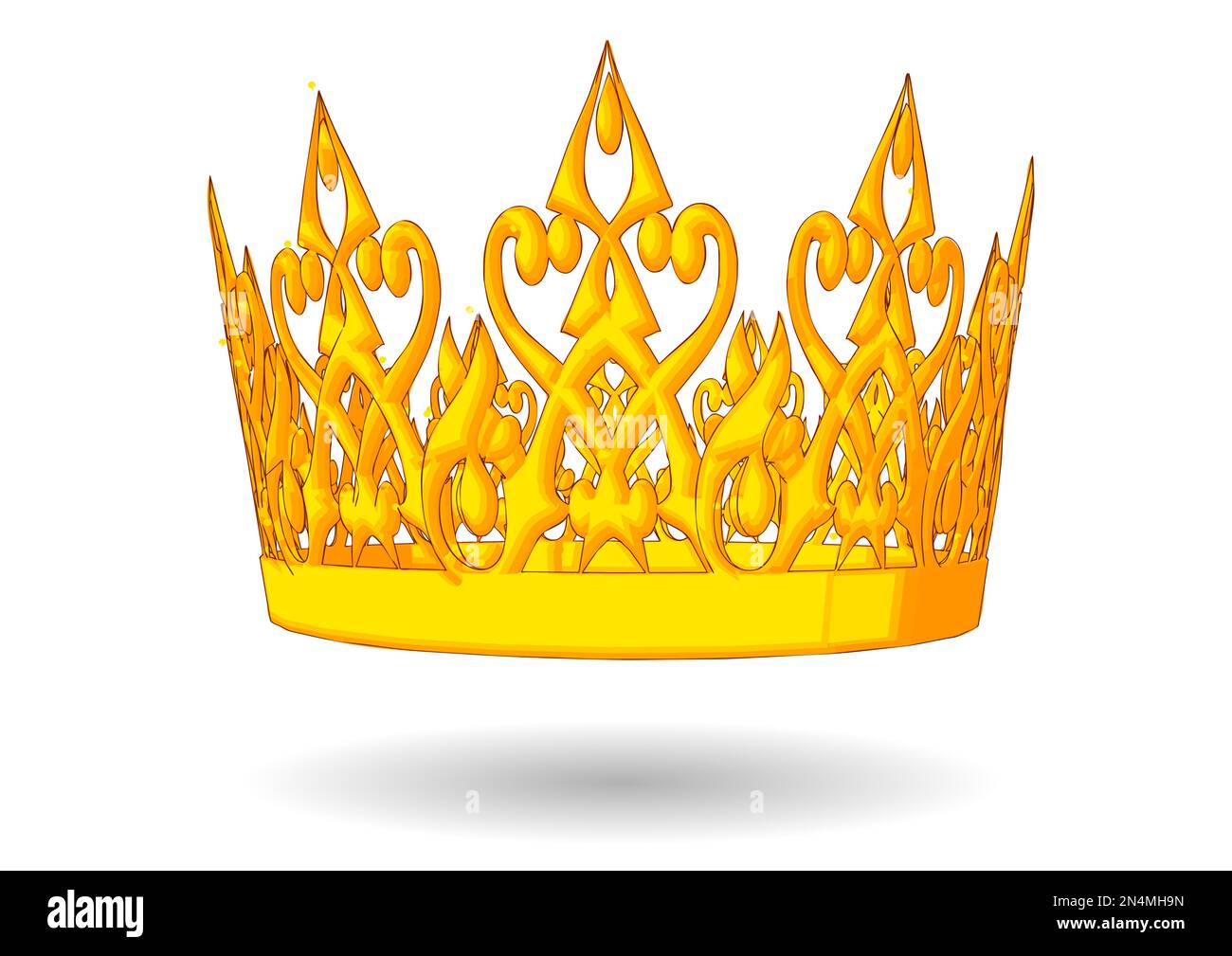 the crown vector illustration on white background Stock Vector