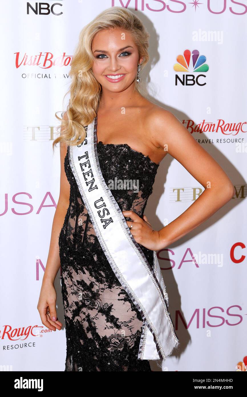 Pageant Batons Miss Teen USA 2013 Cassidy Wolf poses during a red carpet event before ...