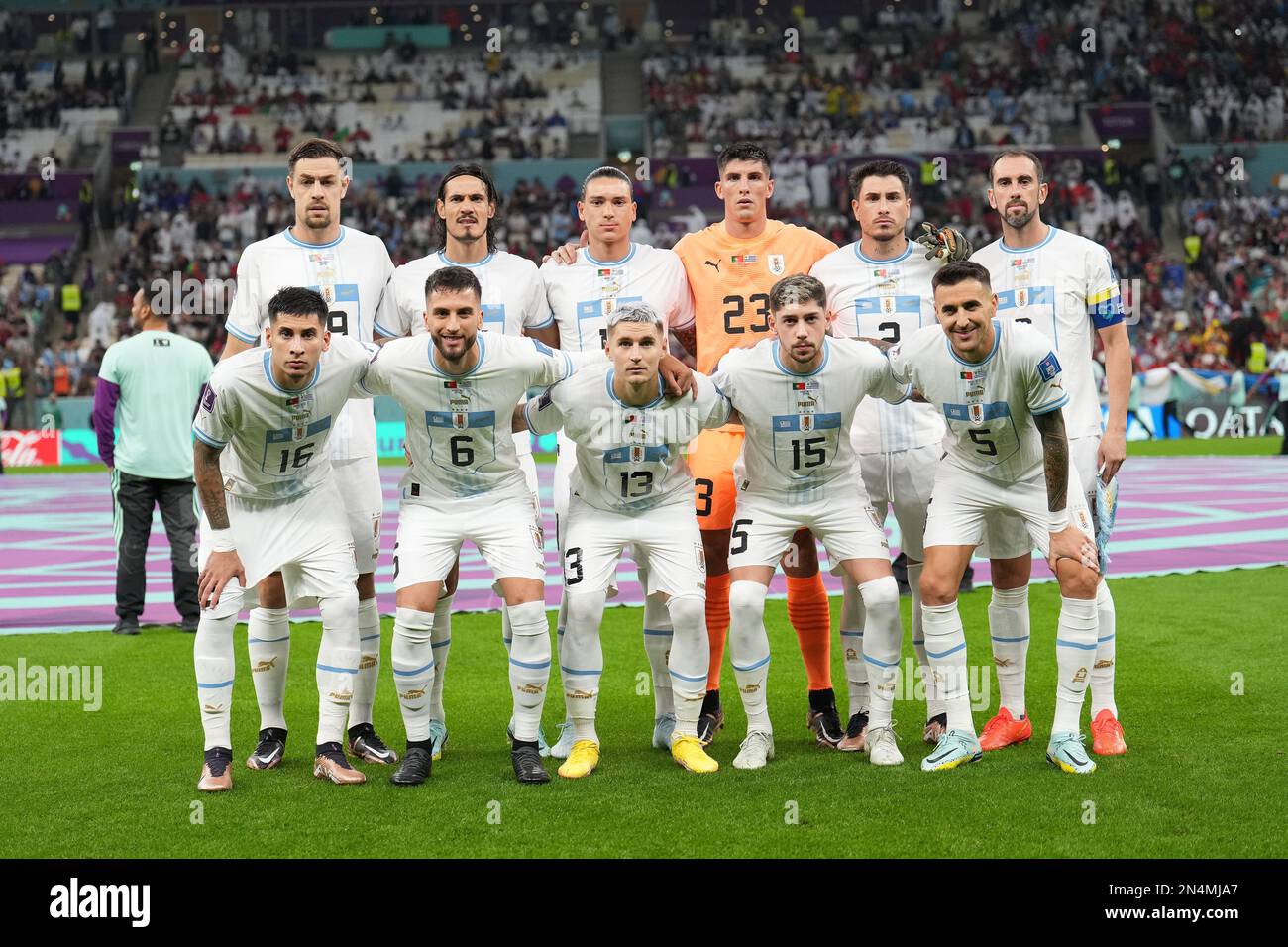 Lusail Stadium, Qatar. 28th Nov, 2022. Uruguay national team seen during the FIFA World Cup Qatar 2022 match between Portugal and Uruguay at Lusail Stadium. Final score: Portugal 2:0 Uruguay. Credit: SOPA Images Limited/Alamy Live News Stock Photo