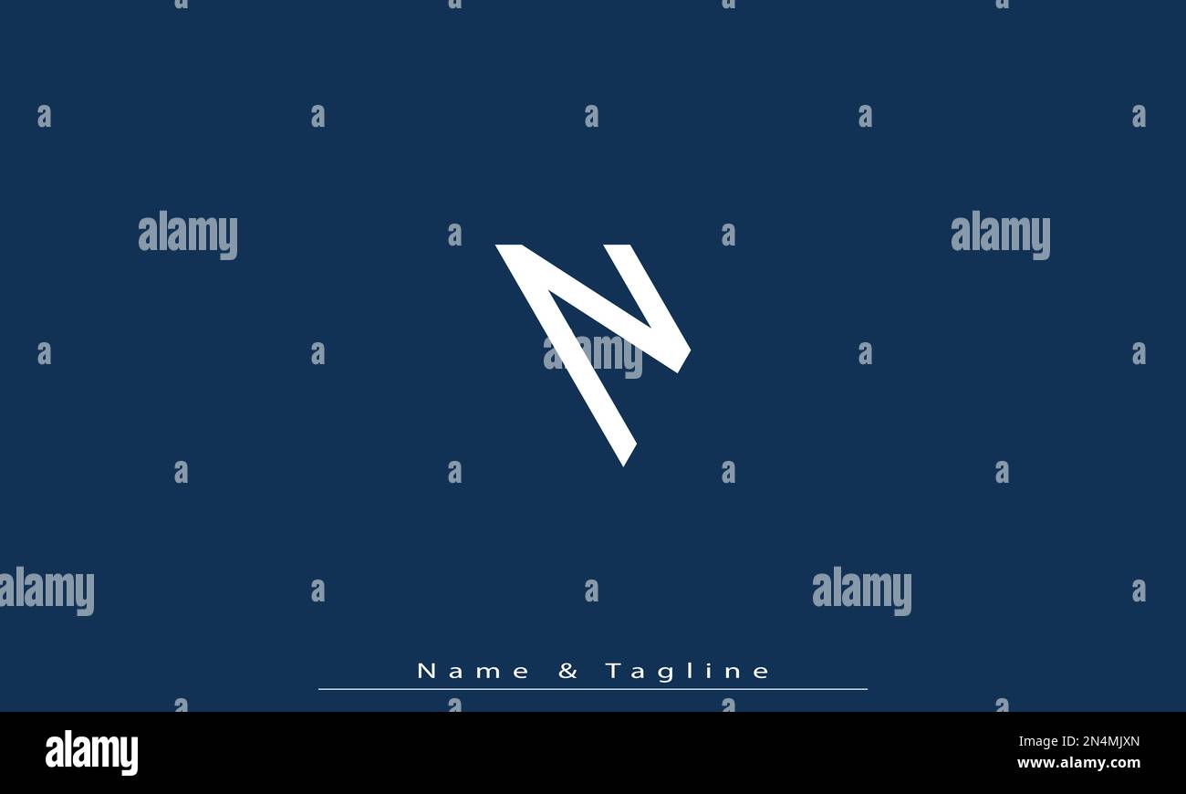 Alphabet letters Initials Monogram logo N Stock Vector