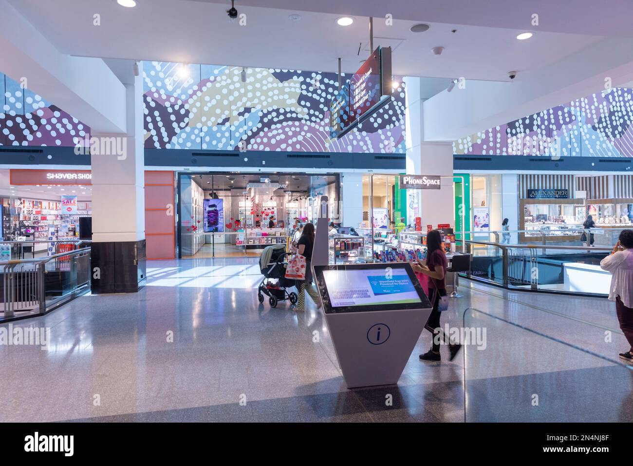 Westfield Parramatta shopping mall centre, floor level with shops and stores,  Western Sydney,NSW,Australia Stock Photo - Alamy