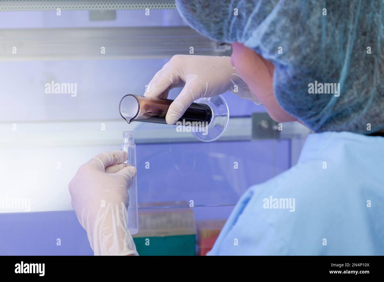 Product Handling In The Chemical Laboratory. Stock Photo