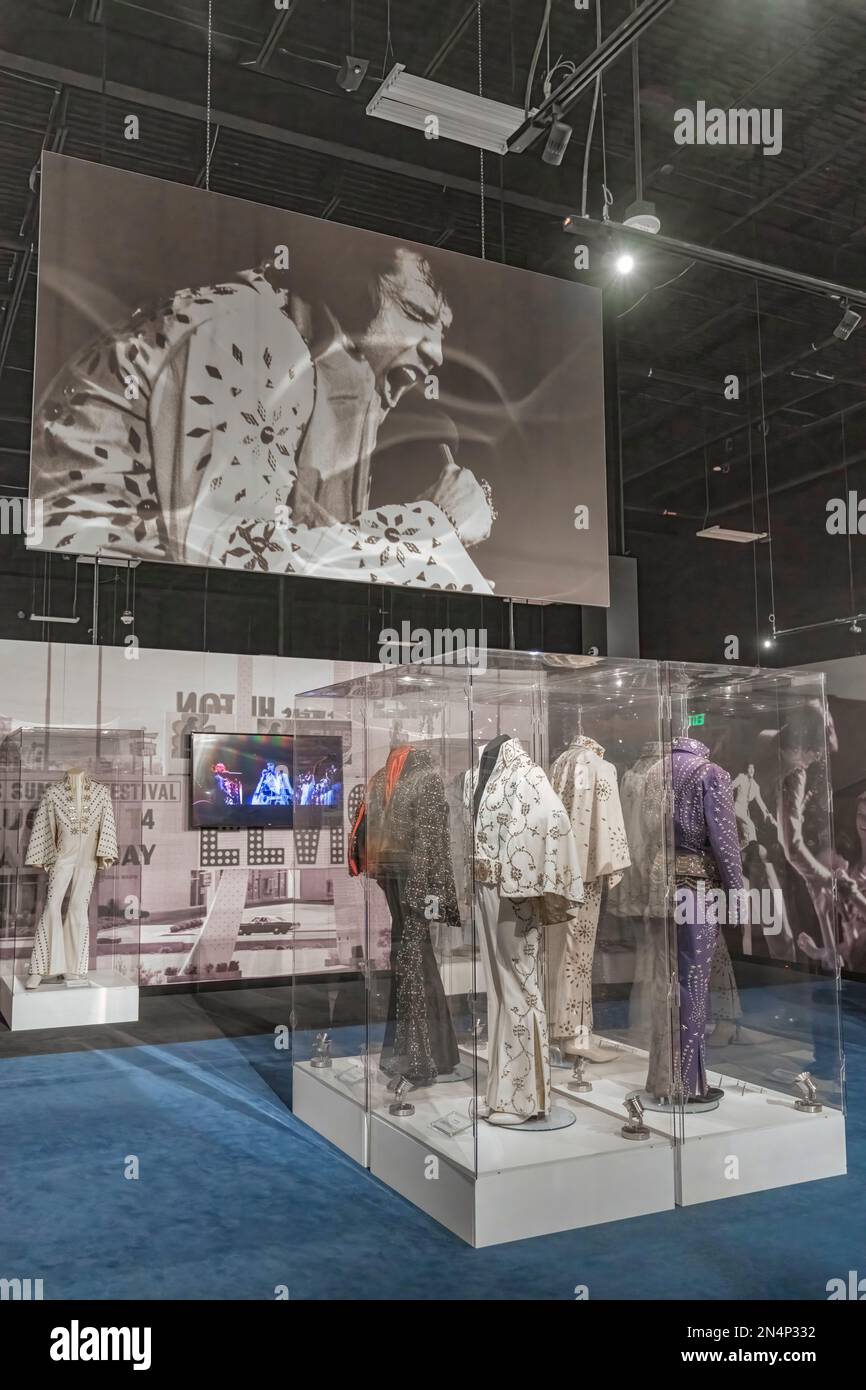 Elvis Stage Costumes on display in the Elvis Presley's Memphis
