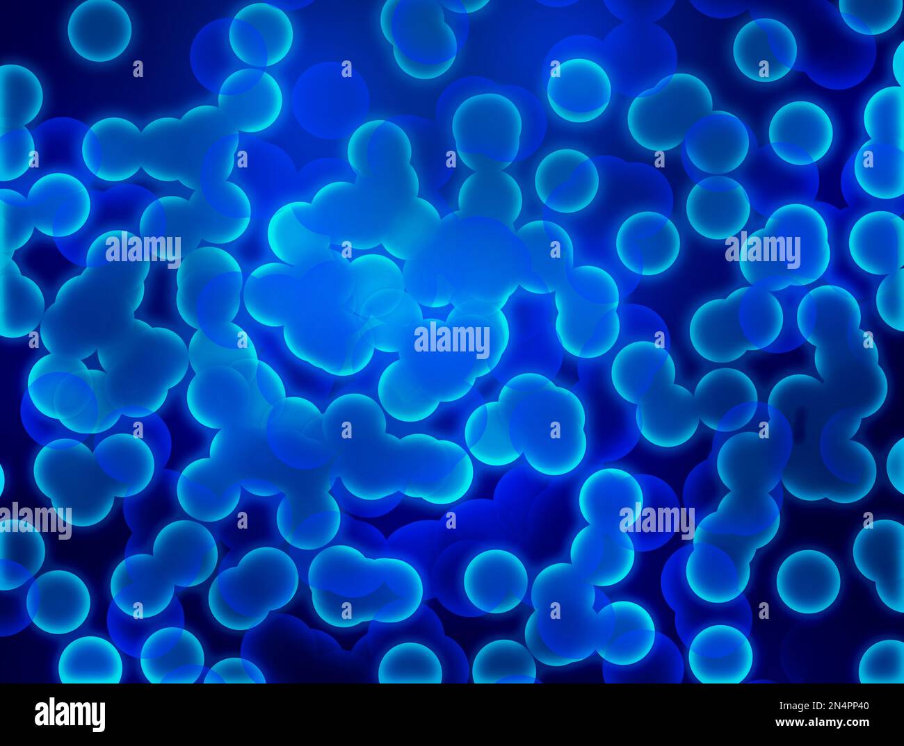 Closeup view of bacteria under microscope. Illustration Stock Photo Alamy