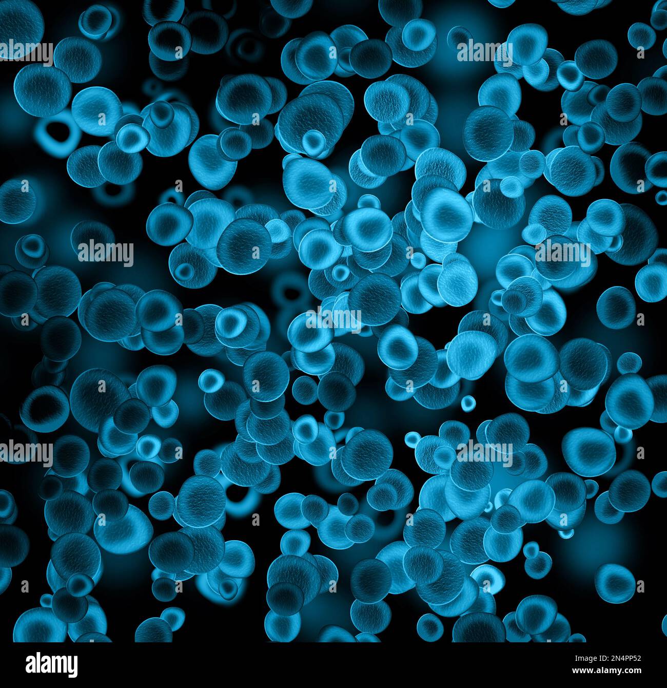Closeup view of bacteria under microscope. Illustration Stock Photo Alamy