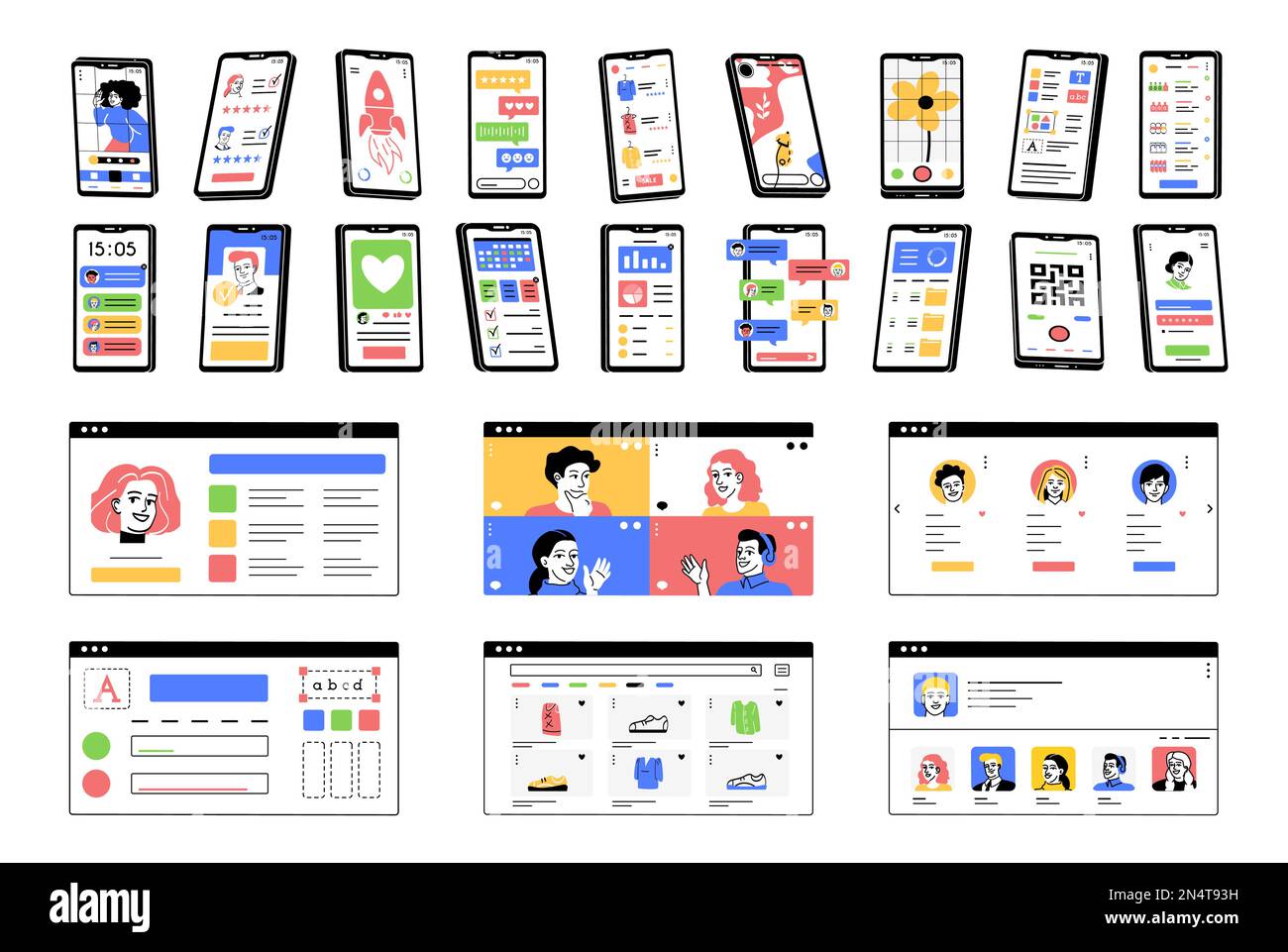 Set of electronic device design Stock Vector Image & Art Alamy