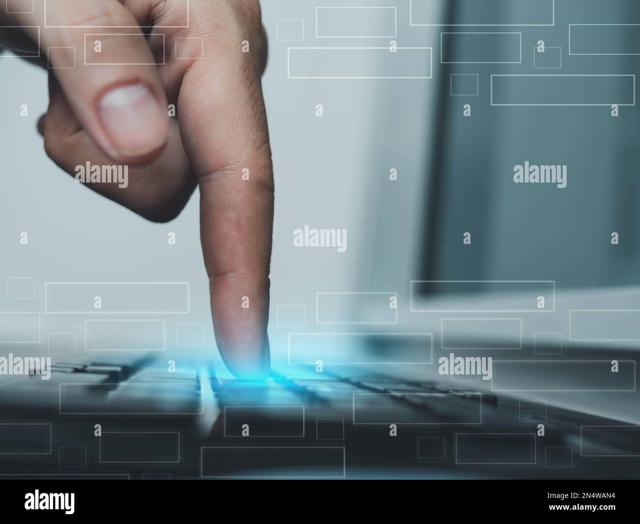 pointing finger hand click keyboard computer notebook laptop technology ...