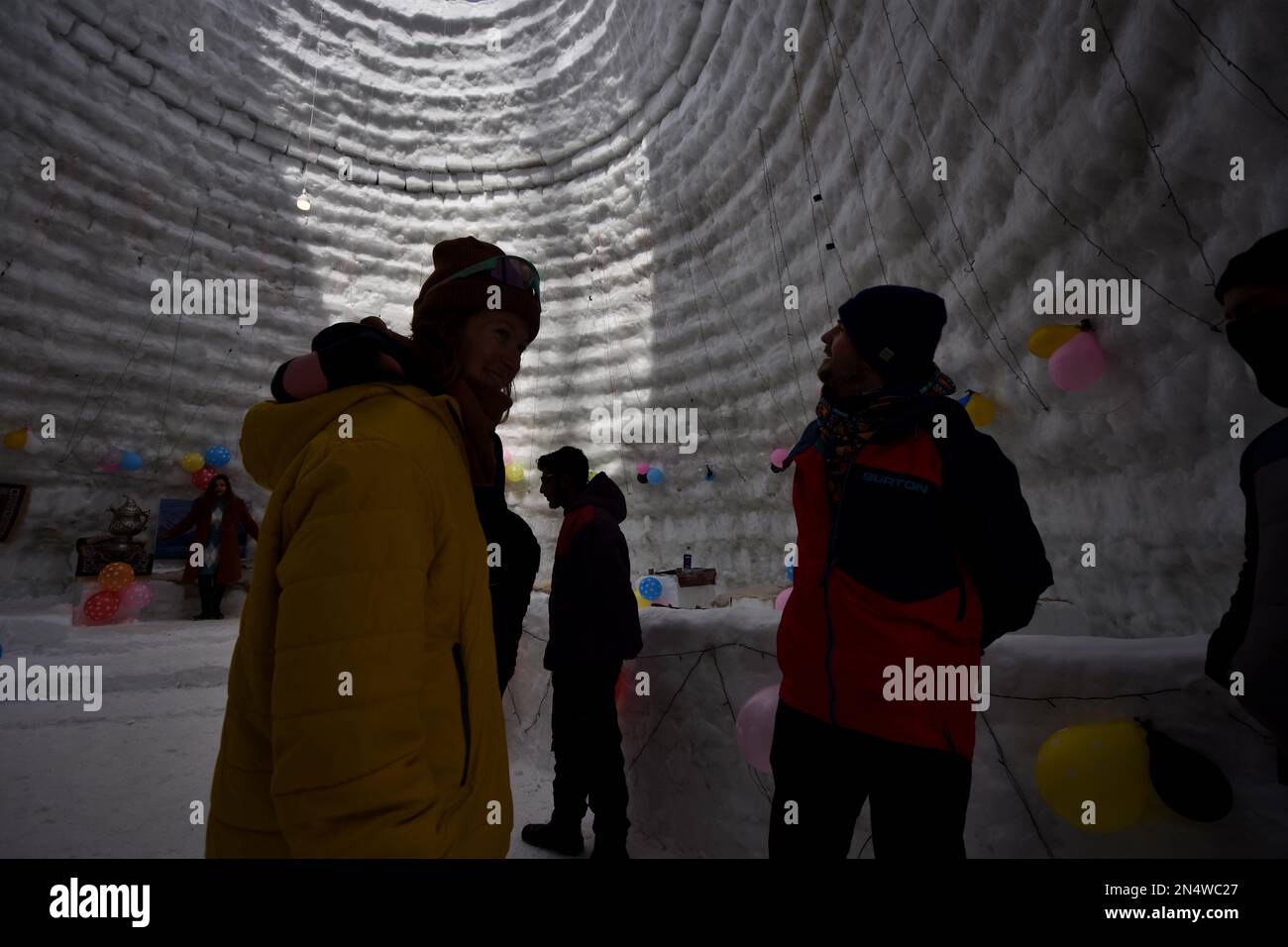 February 8 2023 srinagar jammu and kashmir india tourists visit
