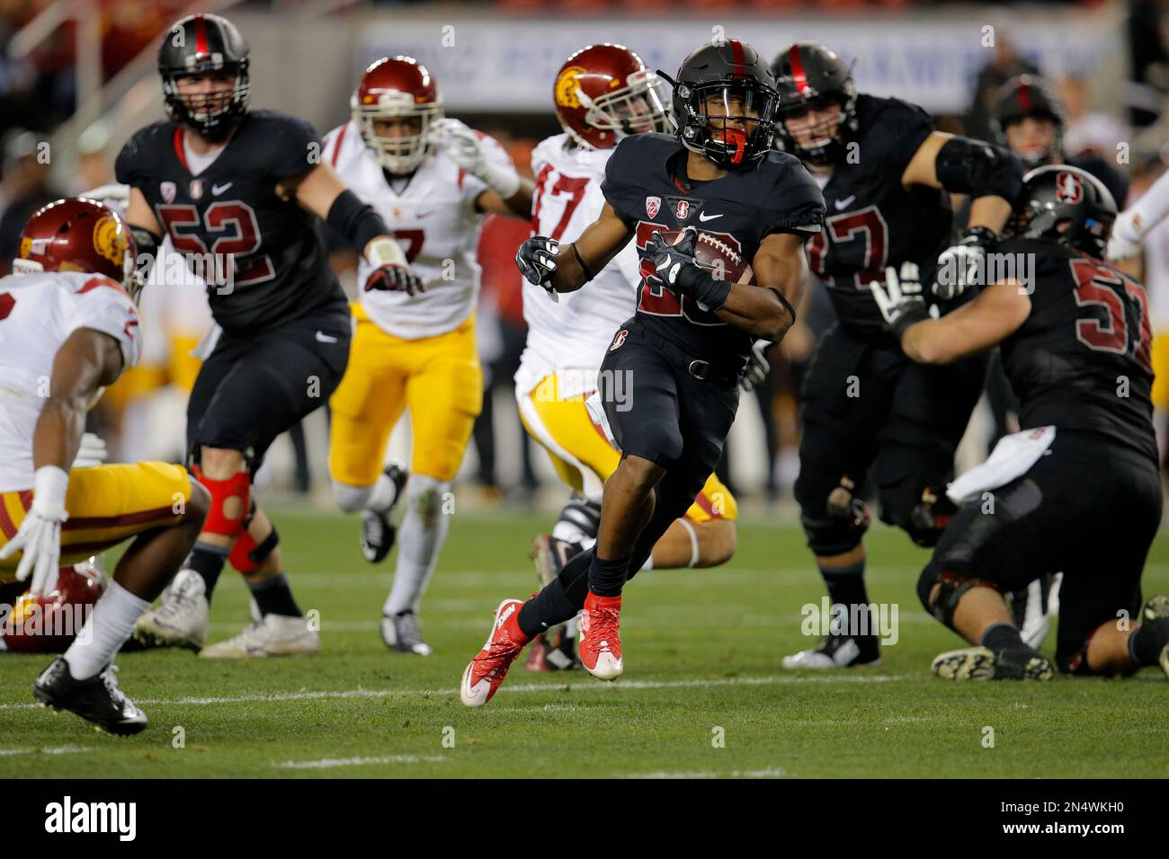 Stanford's Barry Sanders, 20 on a second quarter run, as the Stanford ...