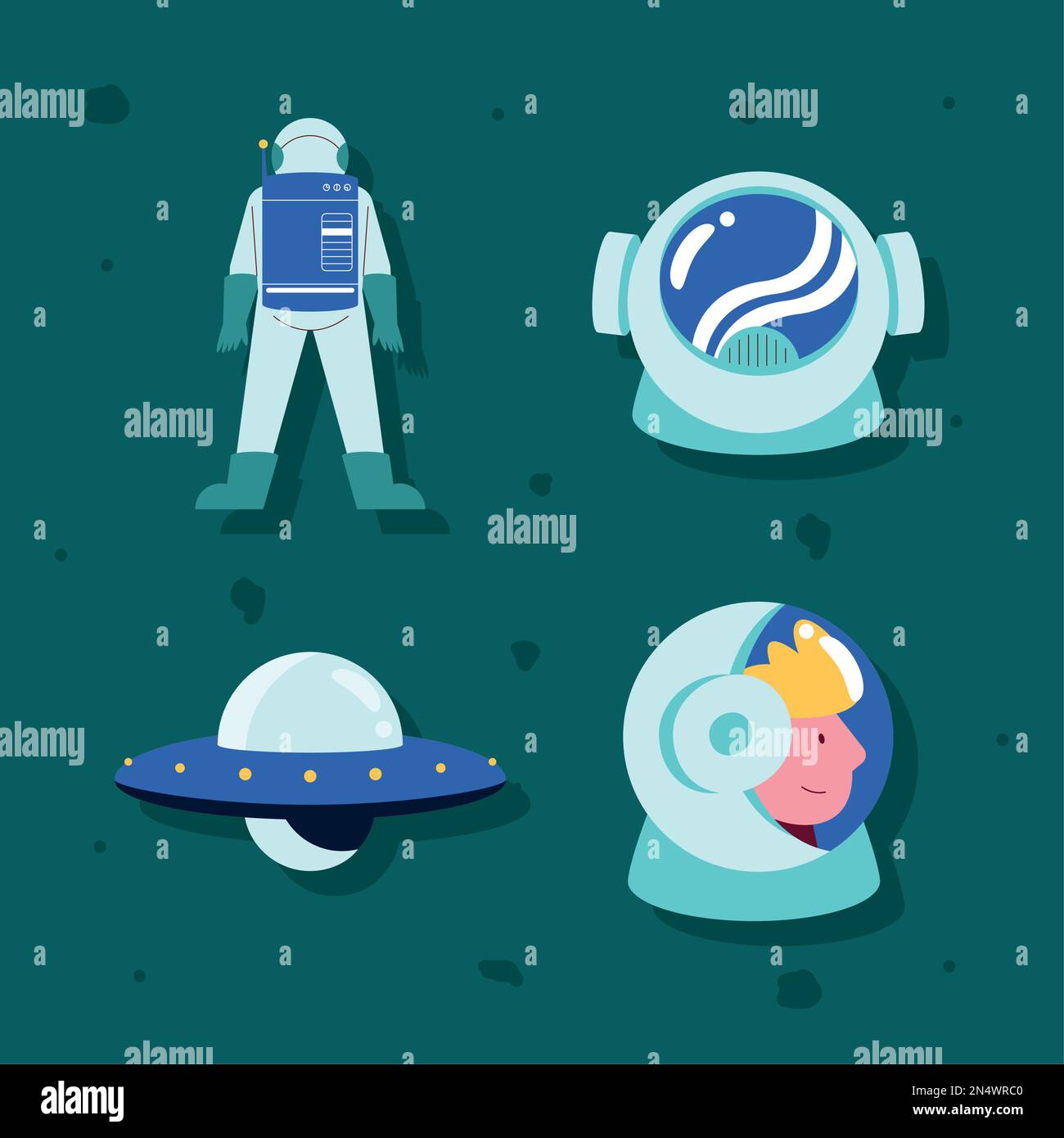 four space outer set icons Stock Vector Image & Art - Alamy