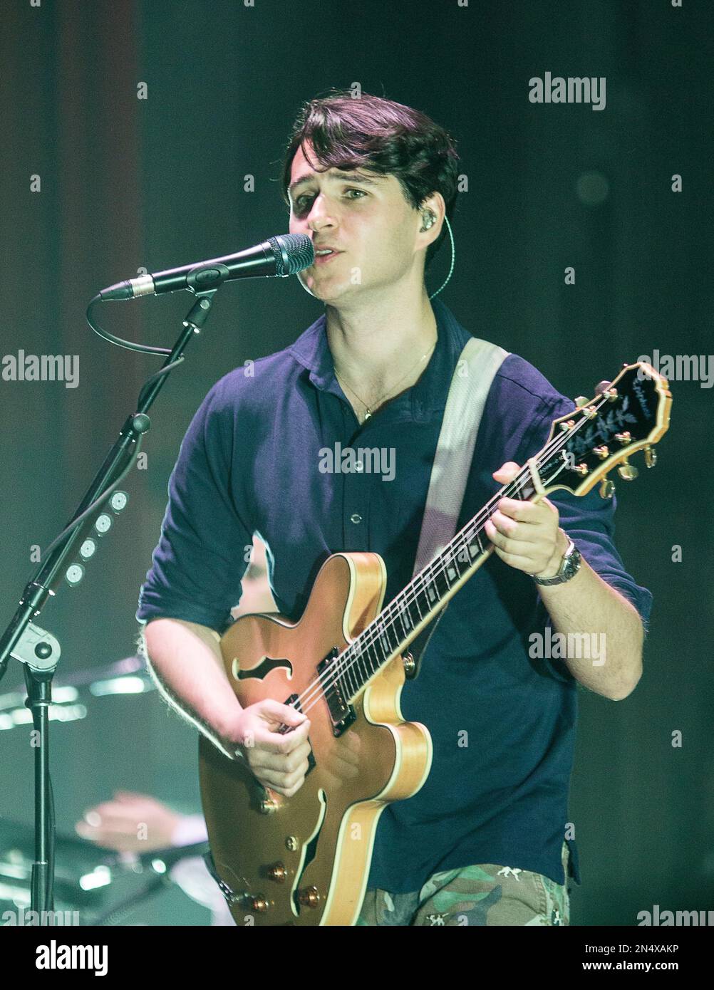 Ezra Koenig with Vampire Weekend performing at The Fox Theater on