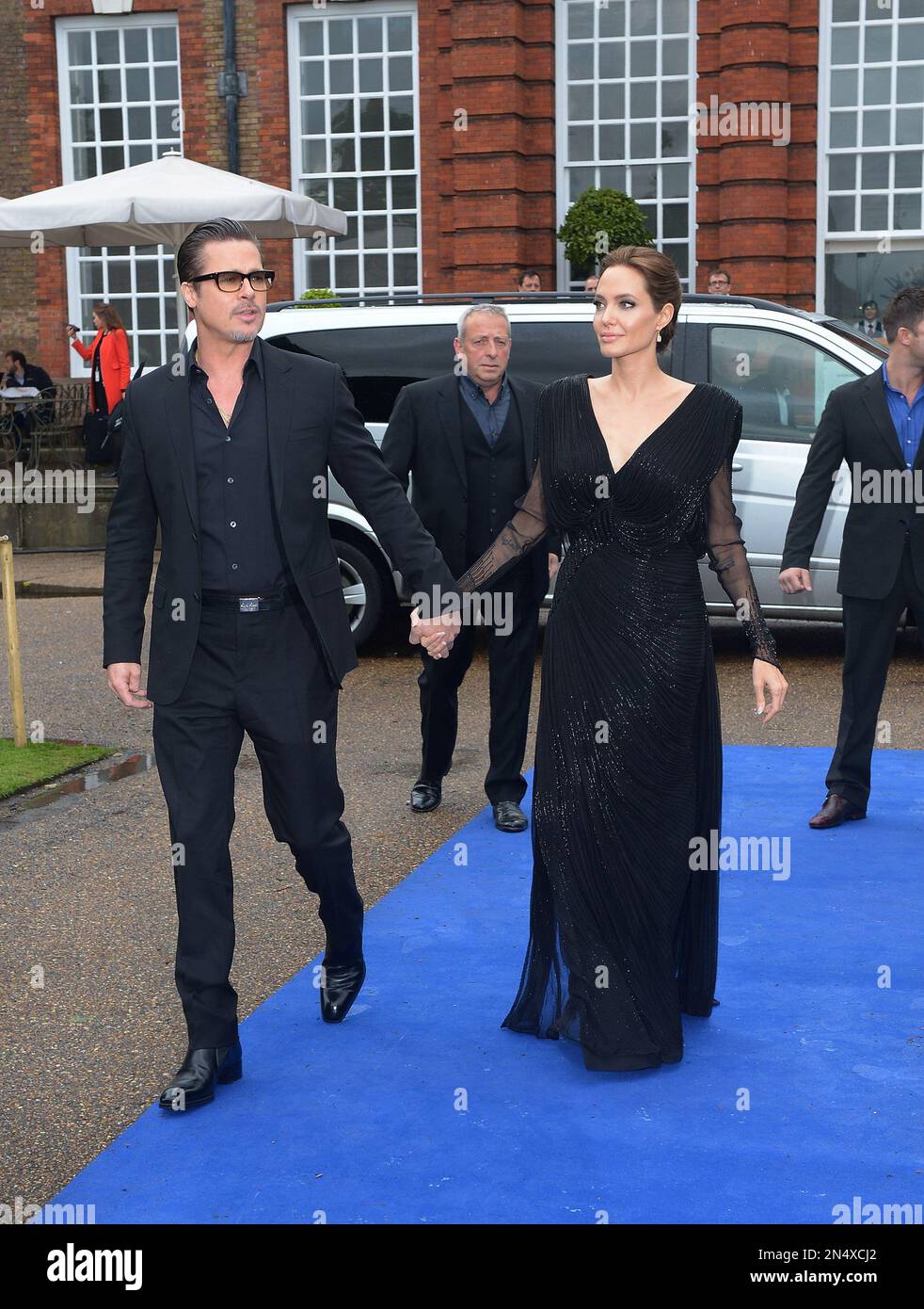 American Actor Brad Pitt and wife American Actress Angelina Jolie seen