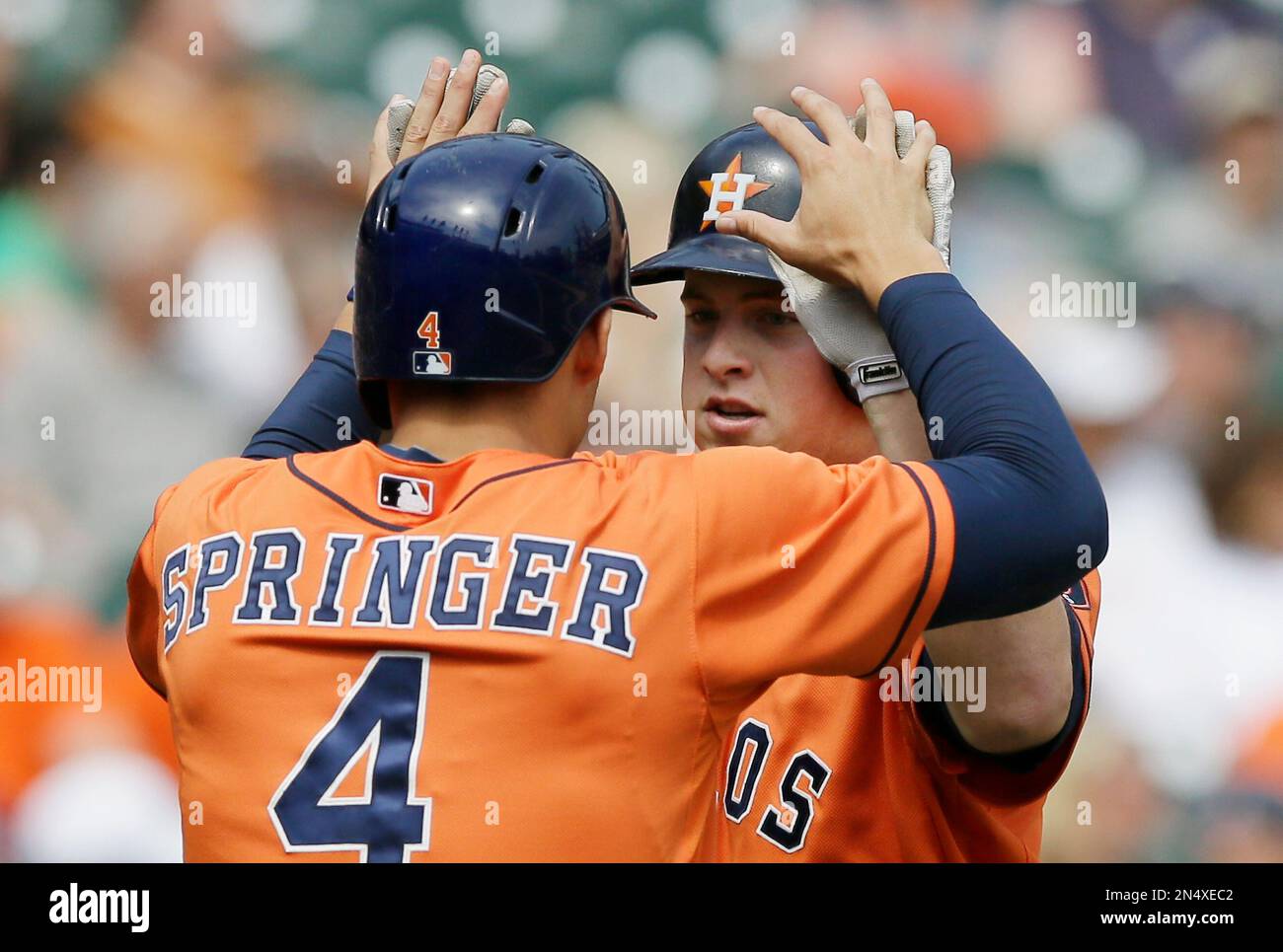 George Springer 2014 Game Used Rookie Year Home Run Astros Jersey