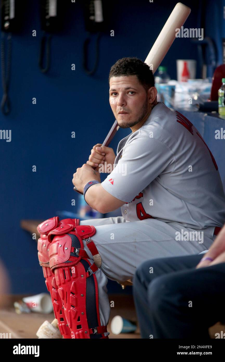 St. Louis Cardinals Catcher Yadier Molina (4) Prepares To Bat In The ...