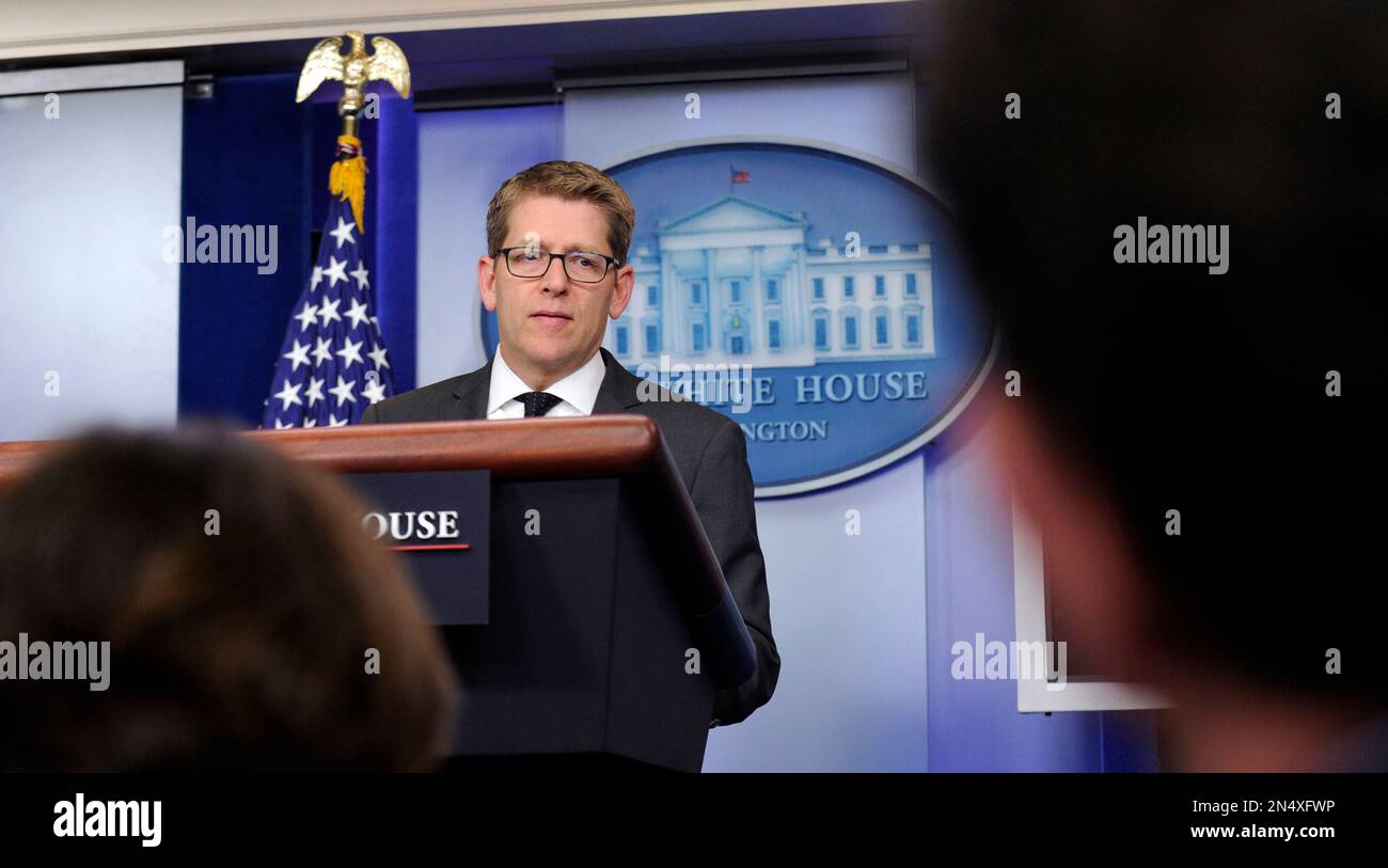 White House press secretary Jay Carney speaks during the daily briefing ...