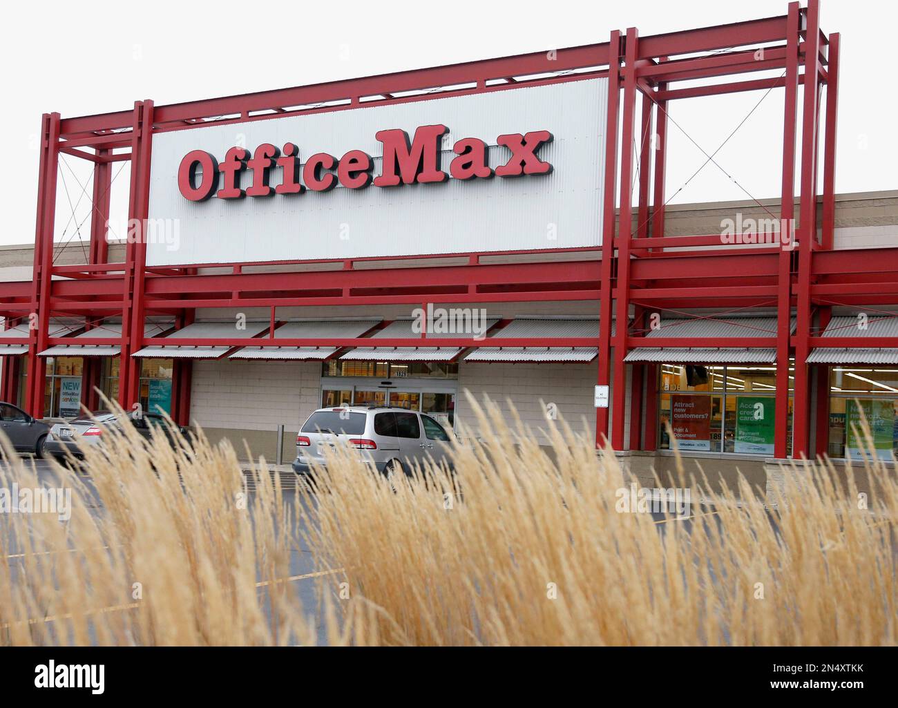 FILE This Nov. 1, 2013 file photo shows the exterior of an Office Max