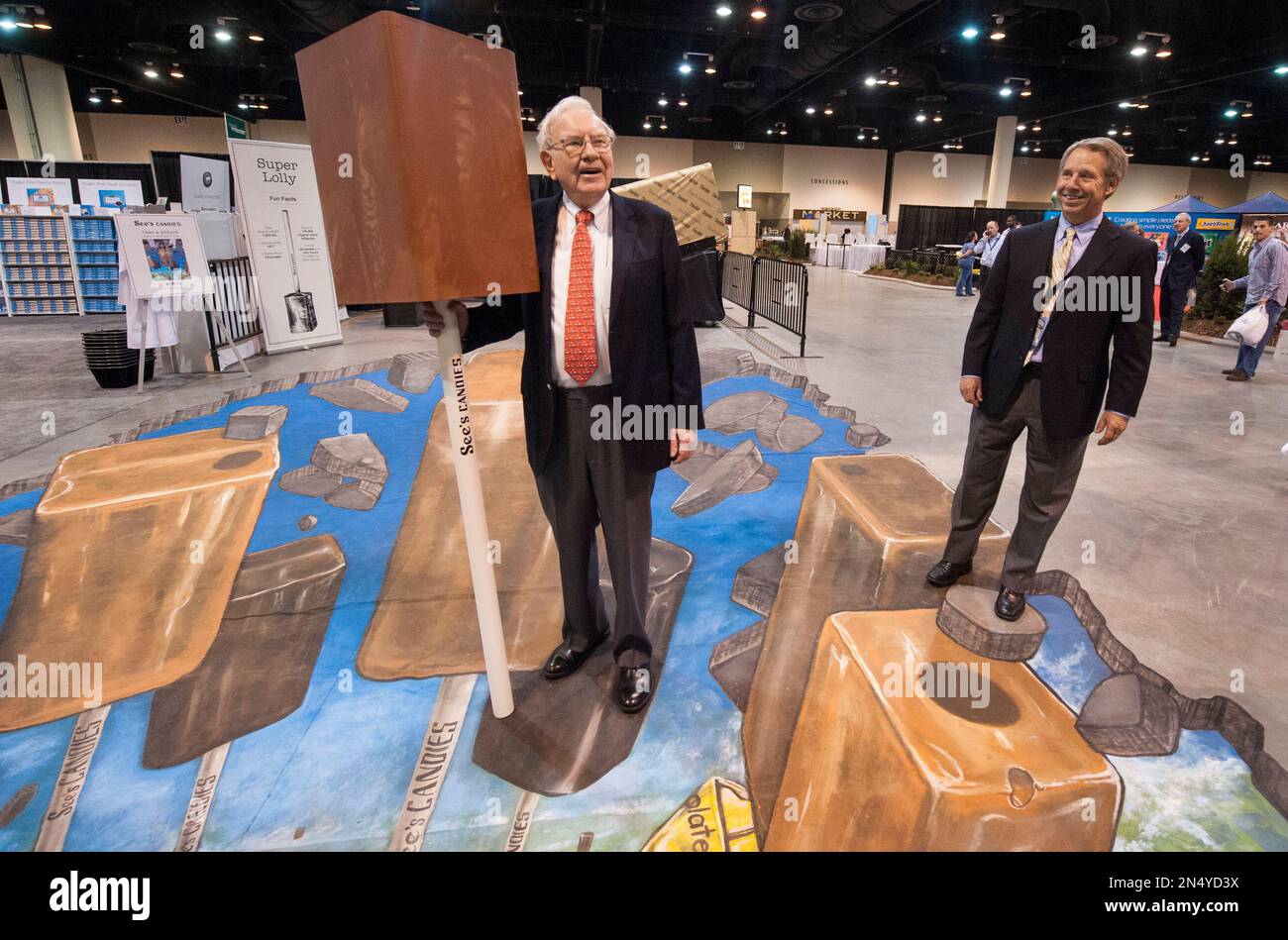 IMAGE DISTRIBUTED FOR SEE'S Berkshire Hathaway's Warren Buffett, left