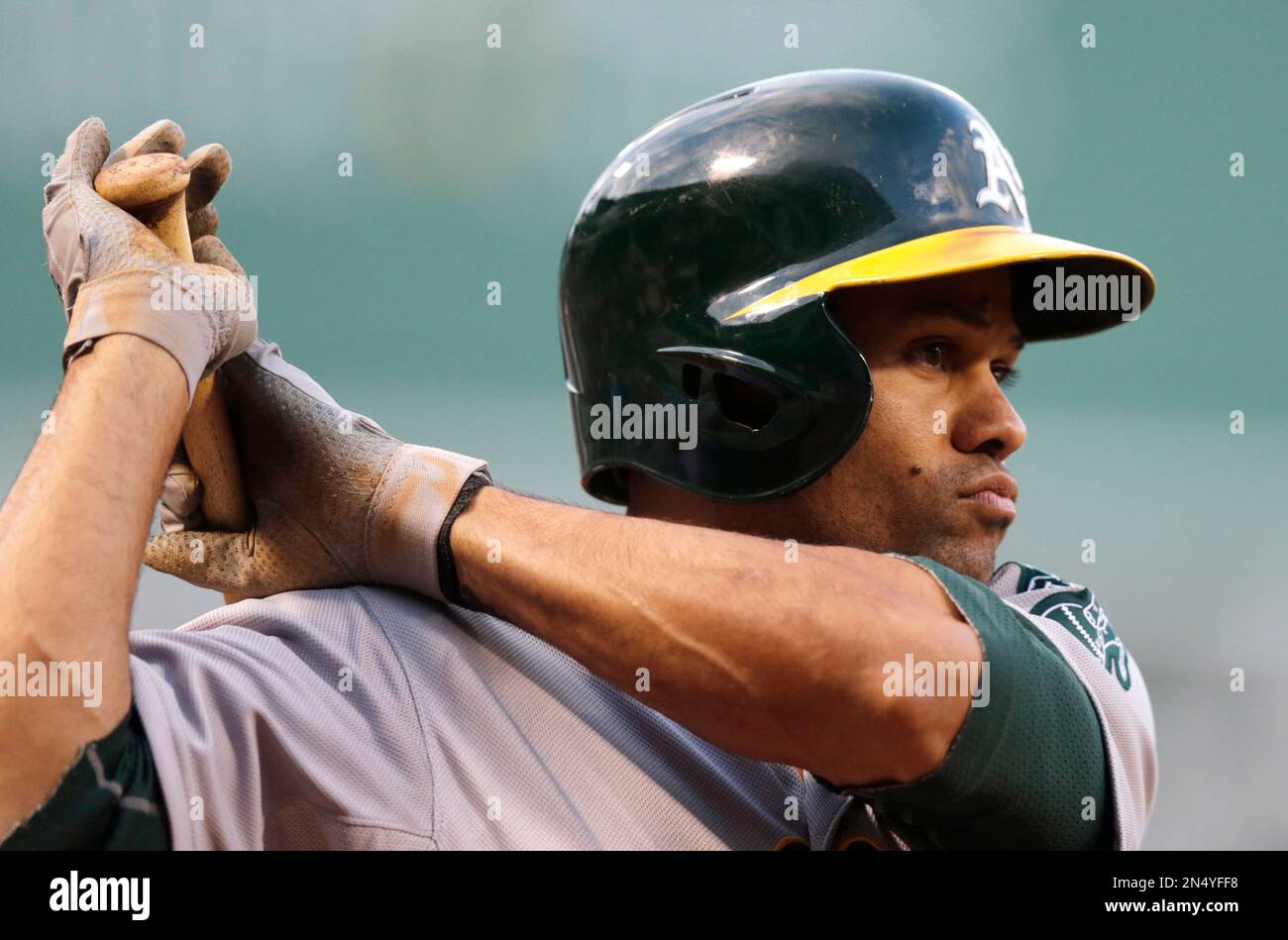 2010 Coco Crisp Oakland Athletics Game Worn Batting Helmet