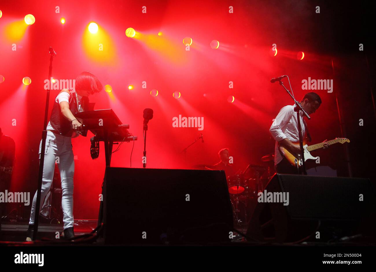Phantogram performing as part of the CounterPoint Music Festival on