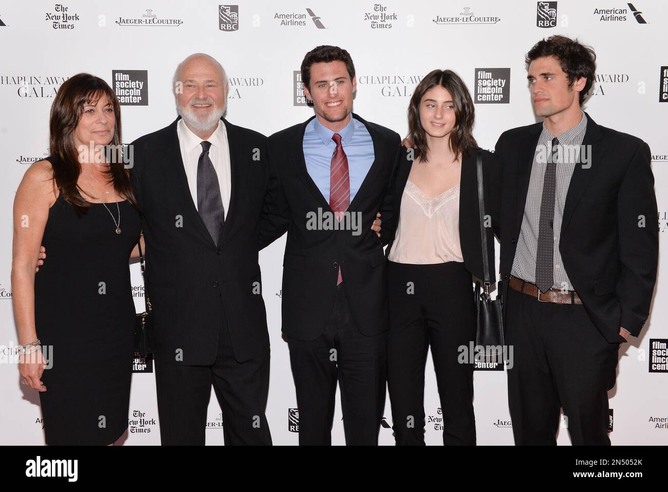 Honoree Rob Reiner poses with his wife Michele and children Nick, Romy ...