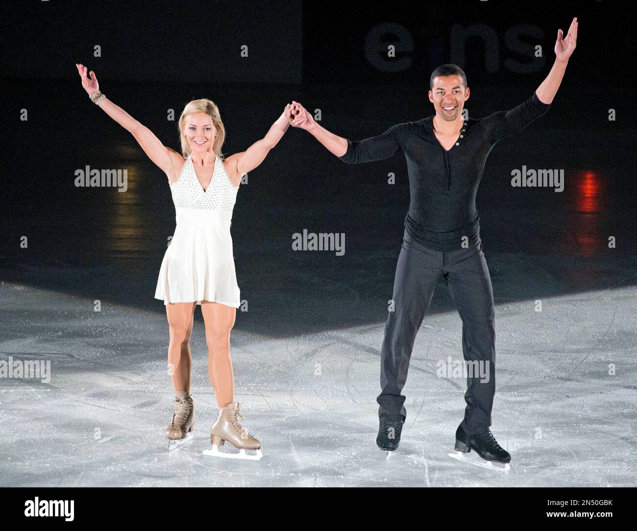 Figure skating champions Aljona Savchenko, left, and Robin Szolkowy of