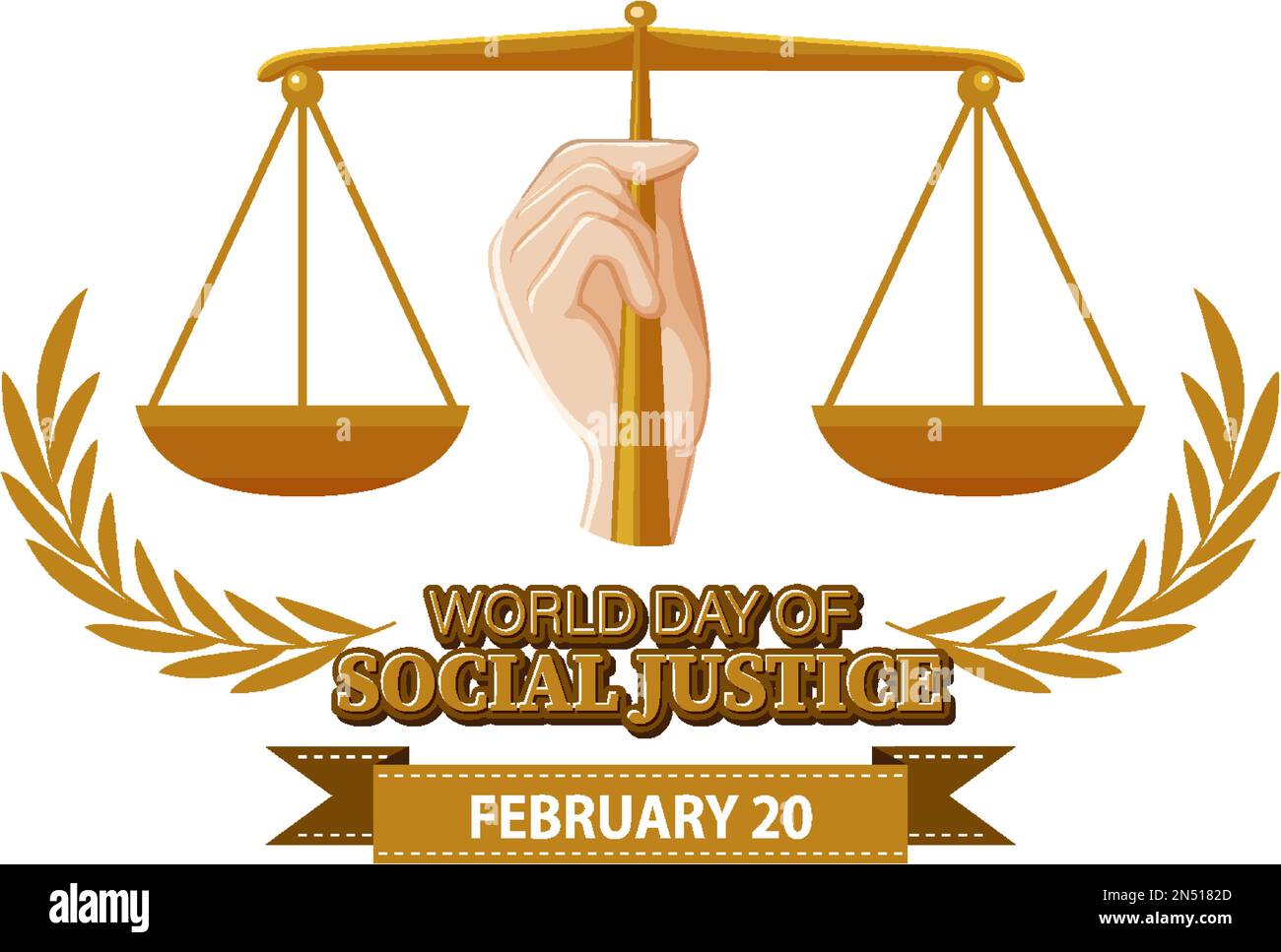 World day of social justice banner illustration Stock Vector Image ...