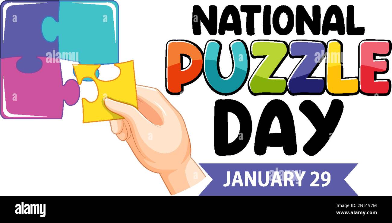 National puzzle day banner illustration Stock Vector Image & Art Alamy
