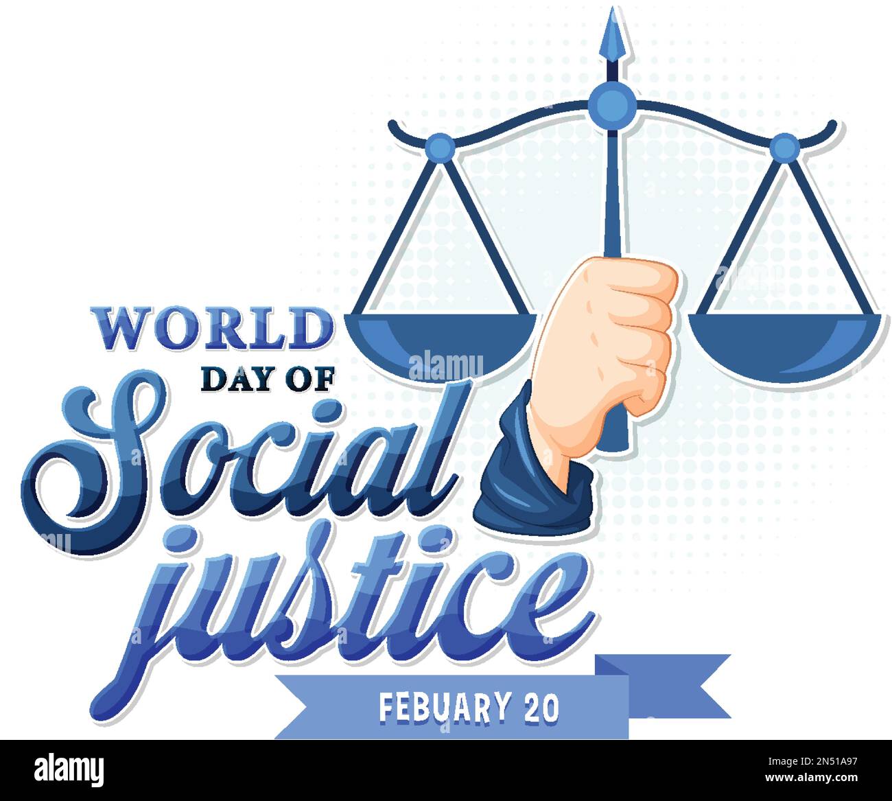 World day of social justice banner illustration Stock Vector Image ...