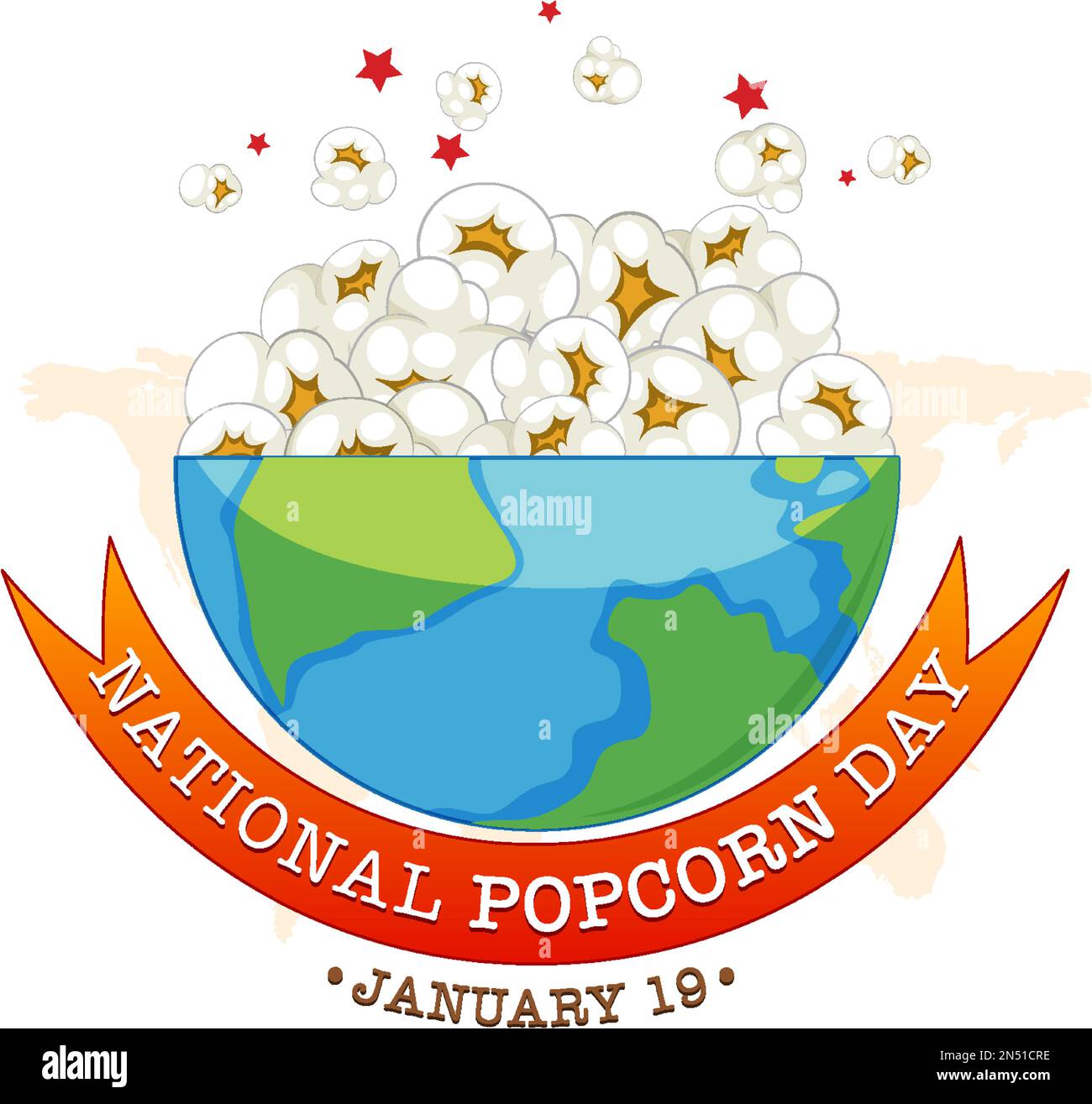 National Popcorn Day Logo Banner illustration Stock Vector Image & Art