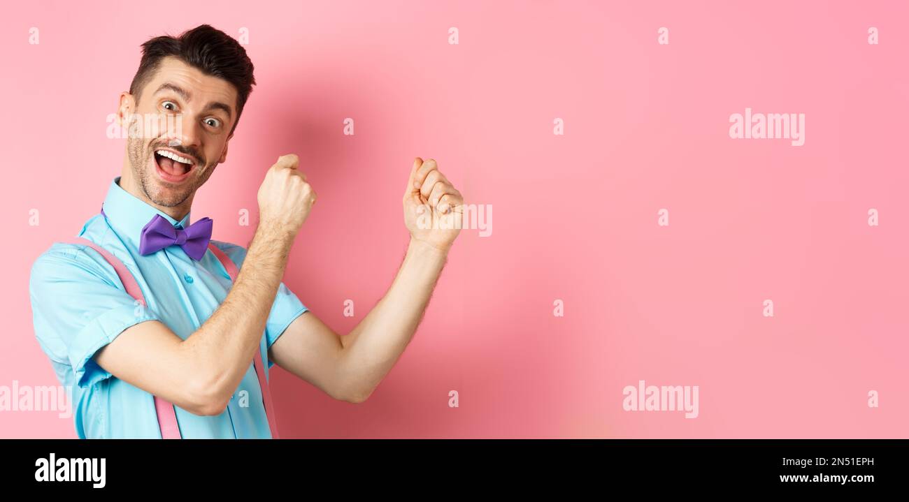 Have Fun Yes Image of cheerful man celebrating holiday, dancing and having fun ...