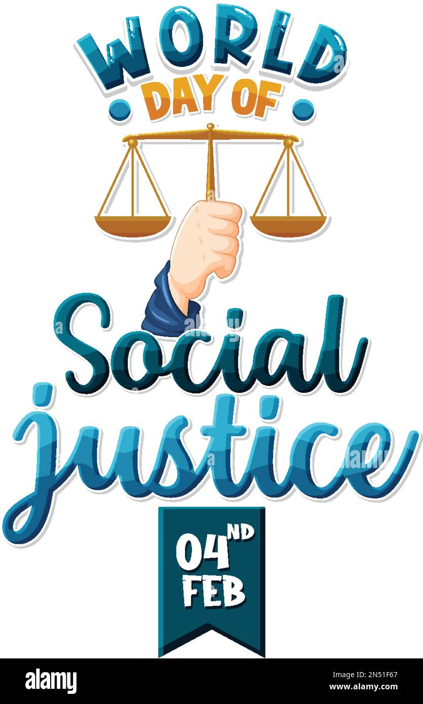 World day of social justice banner illustration Stock Vector Image ...