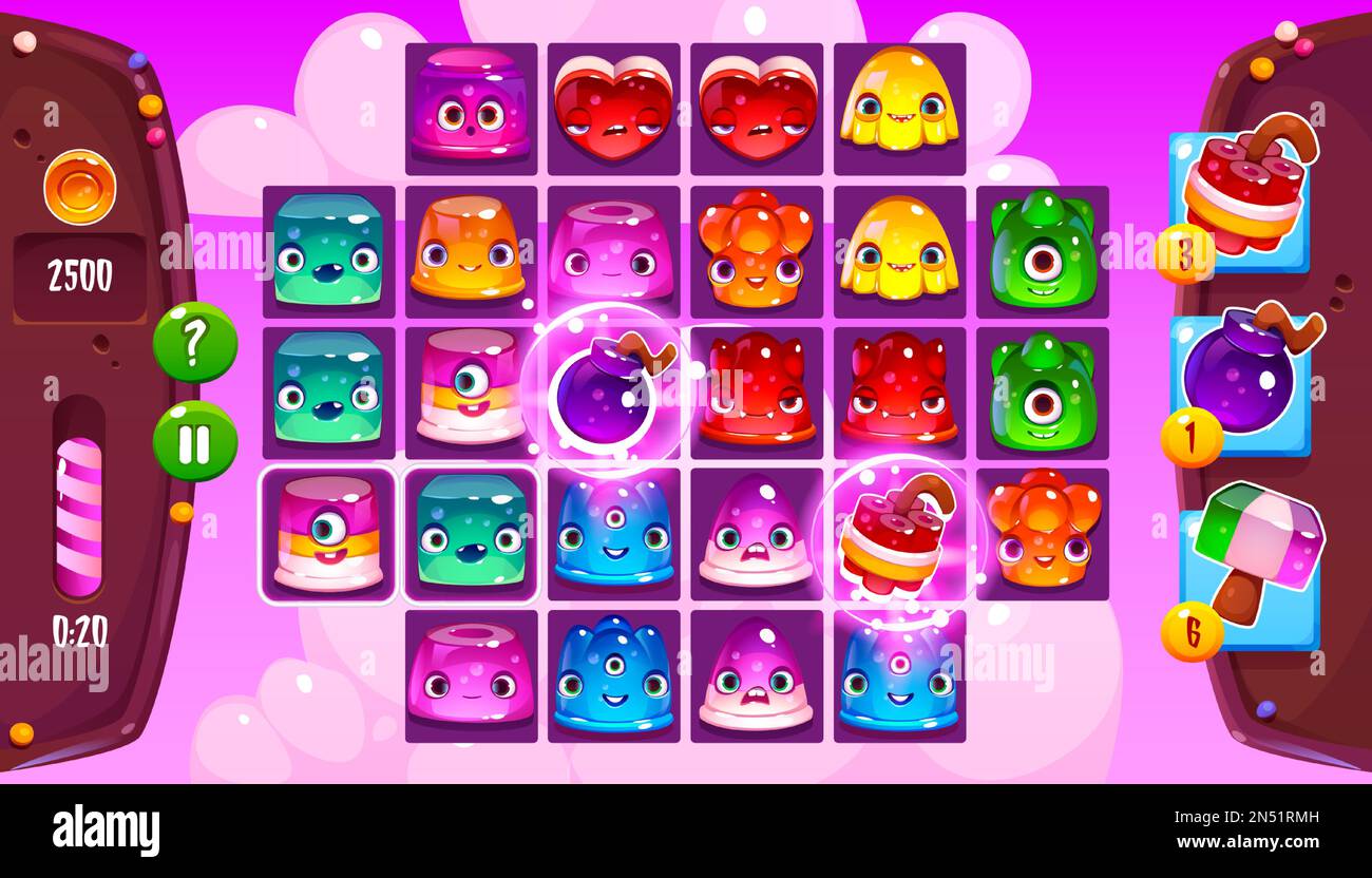 Candy crush game screen Stock Vector Images - Alamy