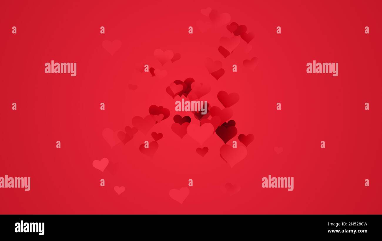 Valentines background with floating hearts Stock Photo - Alamy