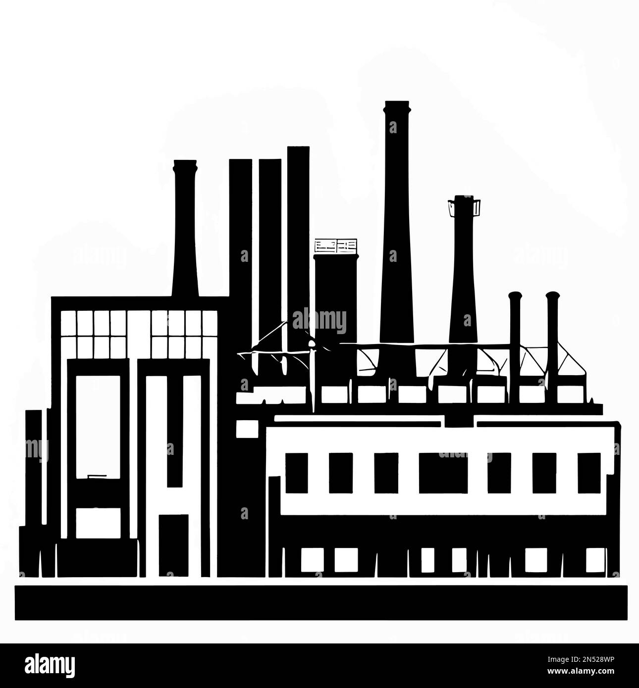 factory building for production and storage Stock Vector Image & Art