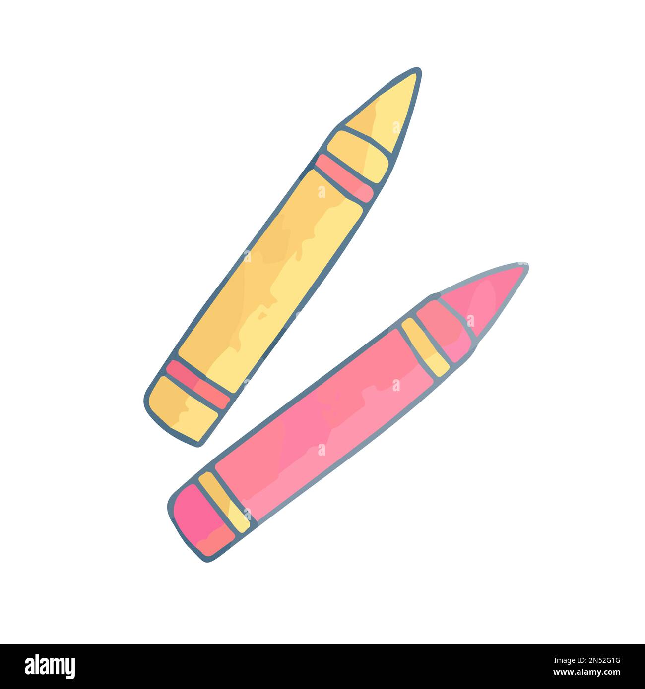 Crayons cartoon hi-res stock photography and images - Alamy
