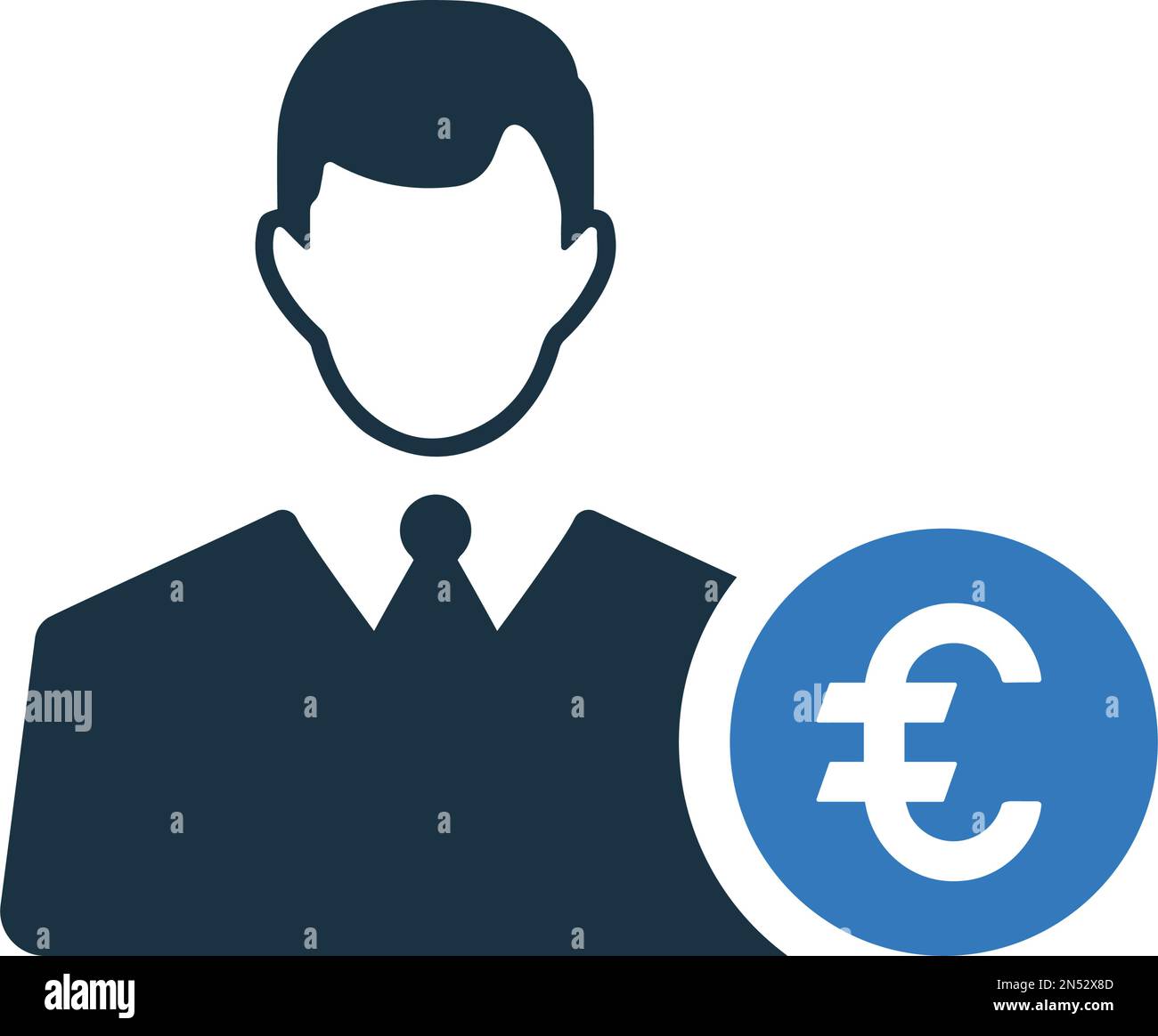 Banker, euro financier icon is isolated on white background. Use for ...
