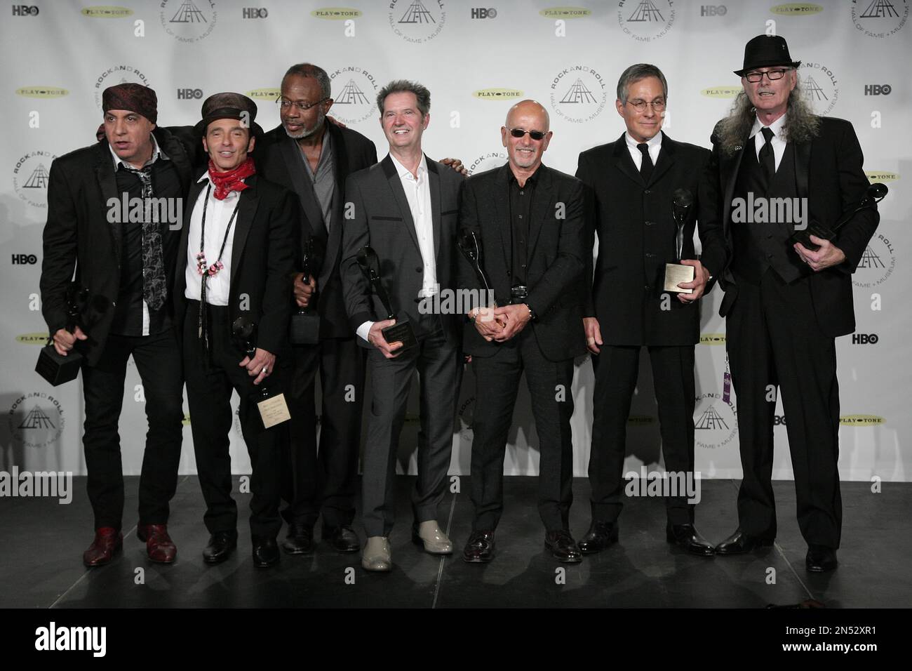 Hall of Fame Inductees, E Street Band, (L - R) Steven Van Zandt, Nils ...