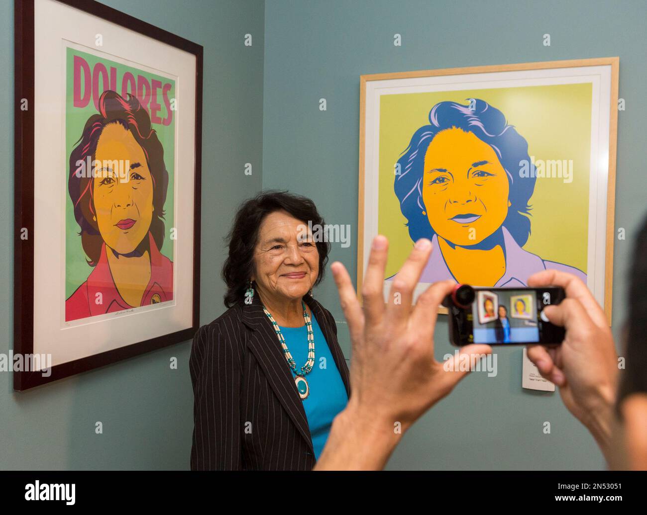 Dolores Huerta, co-founder of United Farms Workers poses for a photo ...
